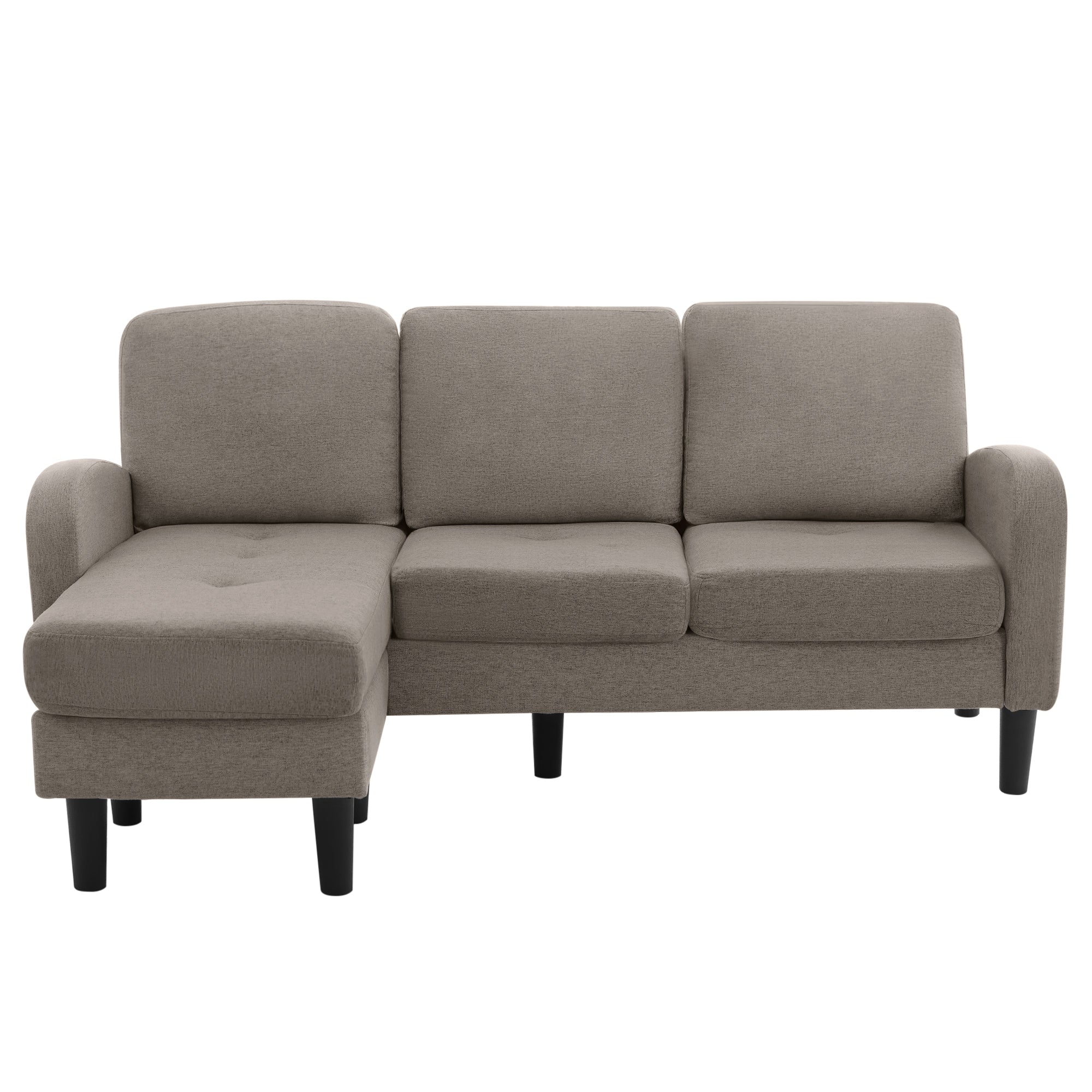 Sofa, L-Shaped Corner with Chaise, 3-Seater, Cotton Linen - Image 6