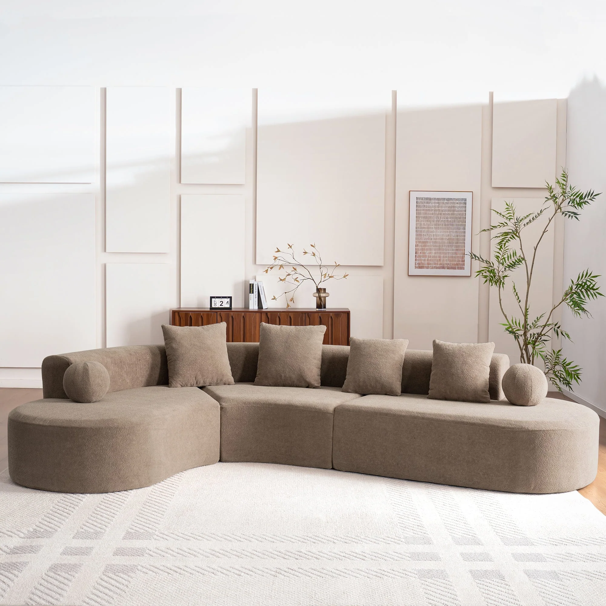 Sofa Large Arched Cloud-Like L-Shape - Image 10