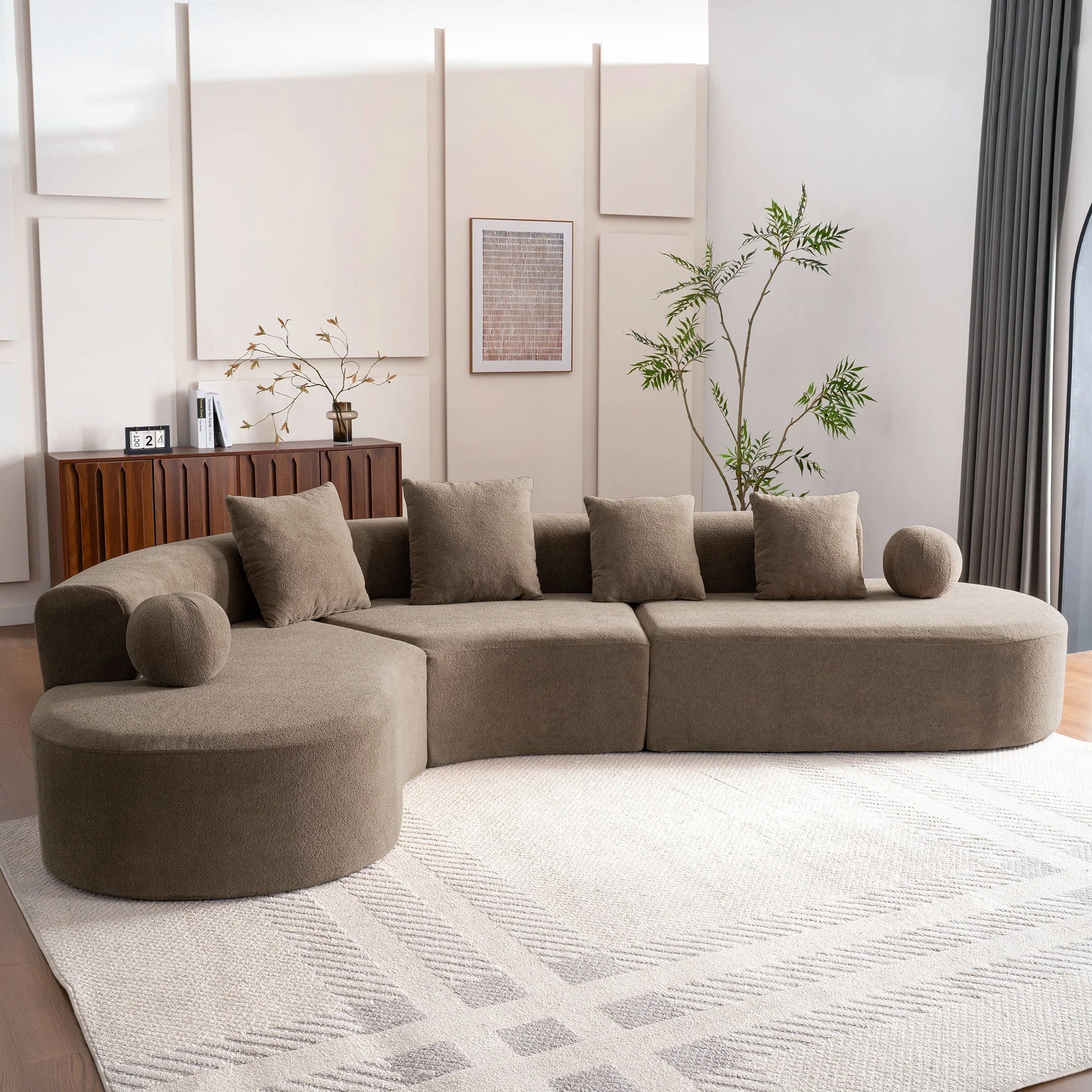 Sofa Large Arched Cloud-Like L-Shape - Image 9