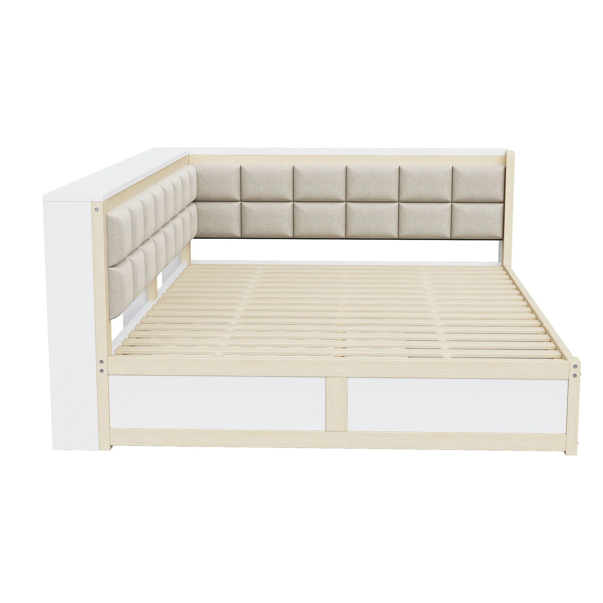 Sofa Wooden Bed, 140x200 Multifunctional with Storage Drawer, Pine Wood - Image 10