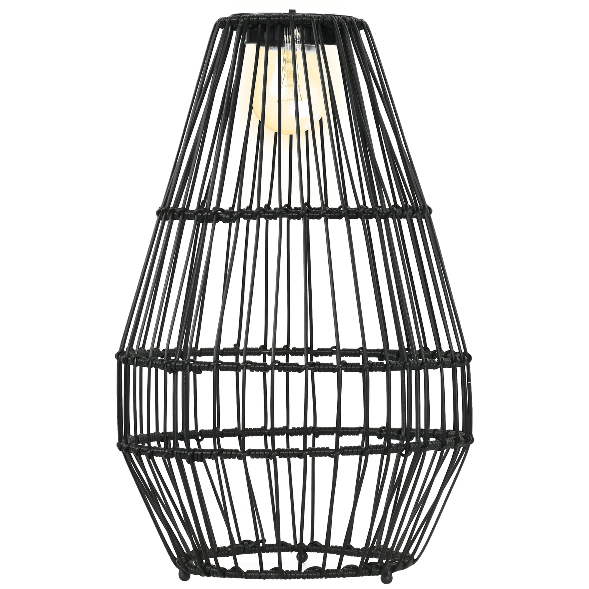 Solar Lamp Drum Design Waterproof Automatic LED Black - Image 2
