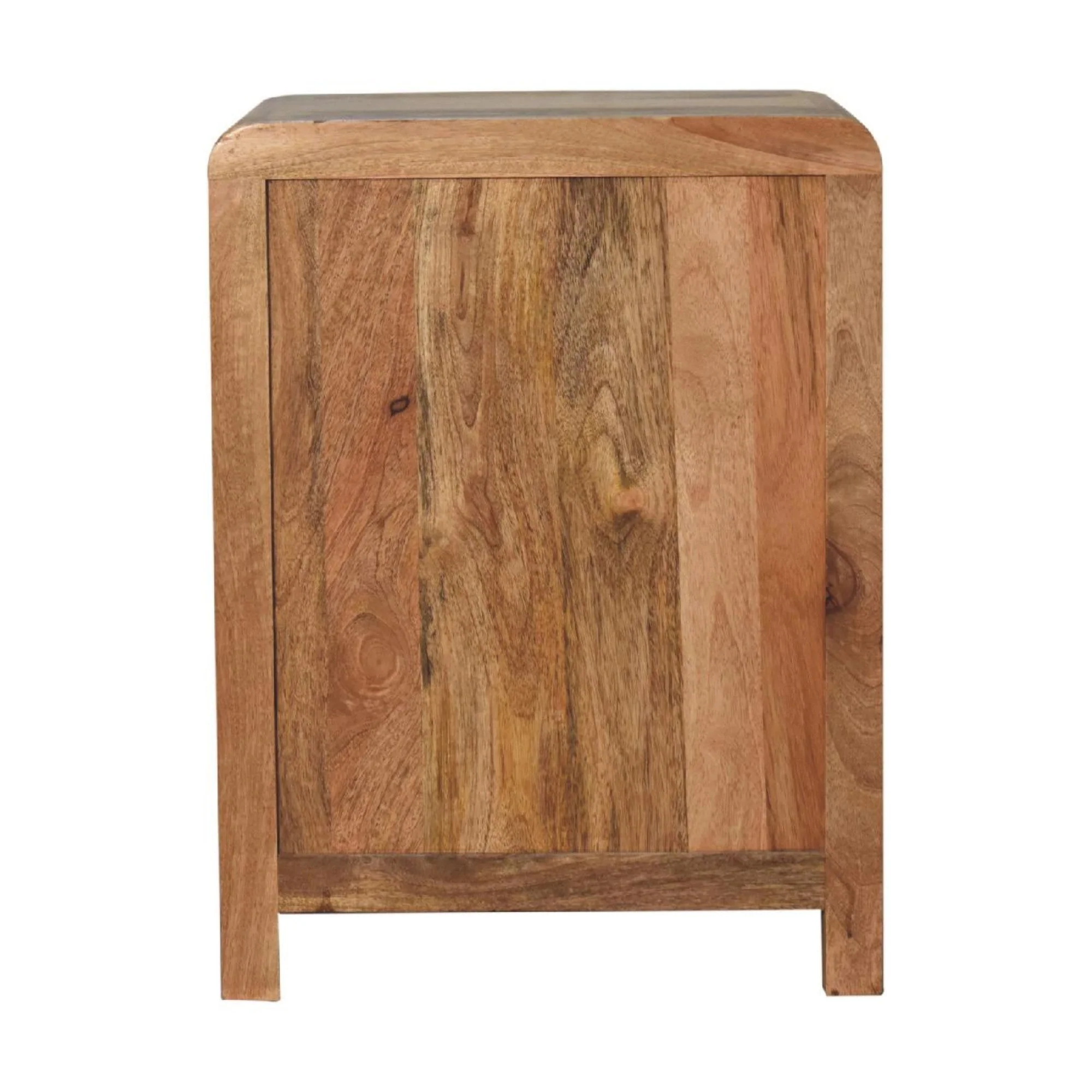 Solid Wood Aspen Bedside with 3 Drawers, Oak-ish Beige - Image 10