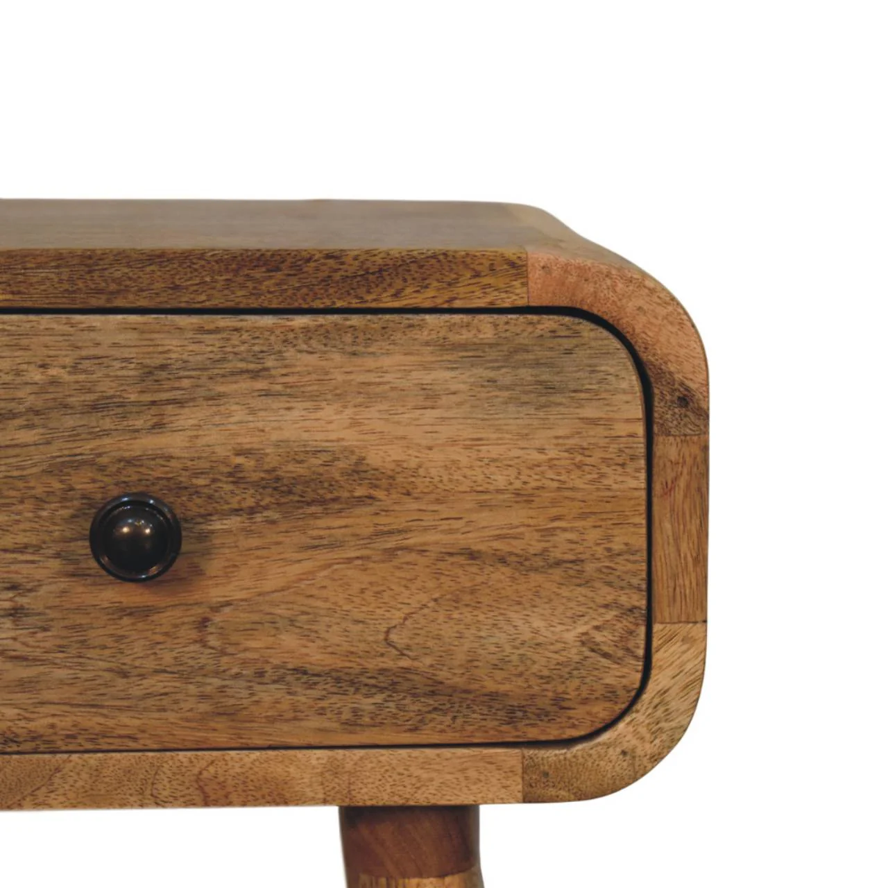 Solid Wood Avora Mini Nightstand with 1 Drawer, Brown Oak-ish Finish - Image 7