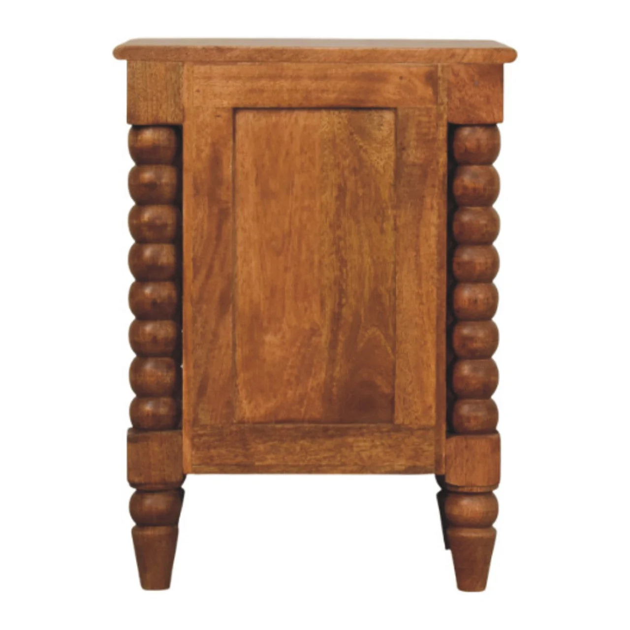 Solid Wood Barley Twist 2-Drawer Bedside, Brown - Image 8