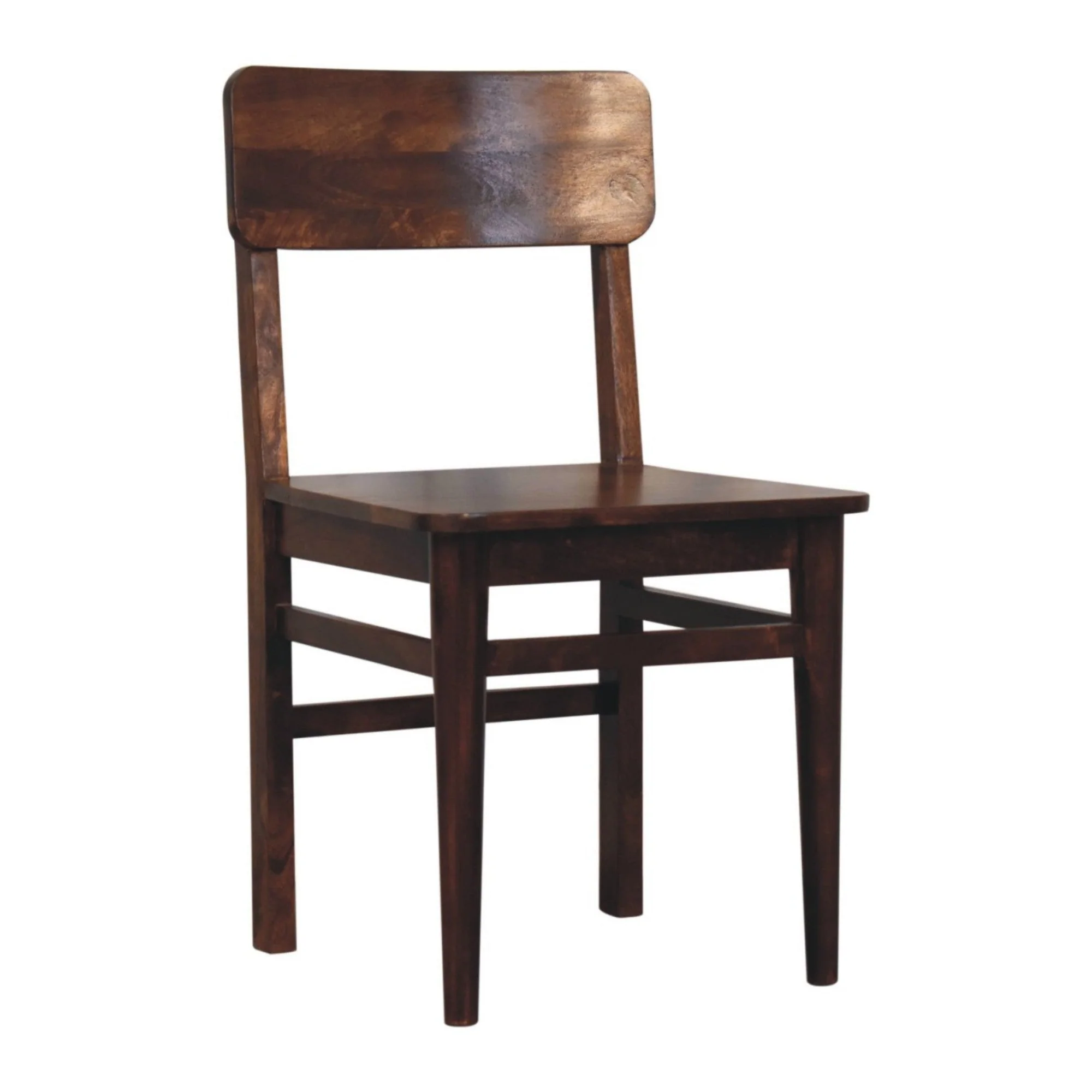 Solid Wood Classic Dining Chair, Chestnut Brown - Image 2