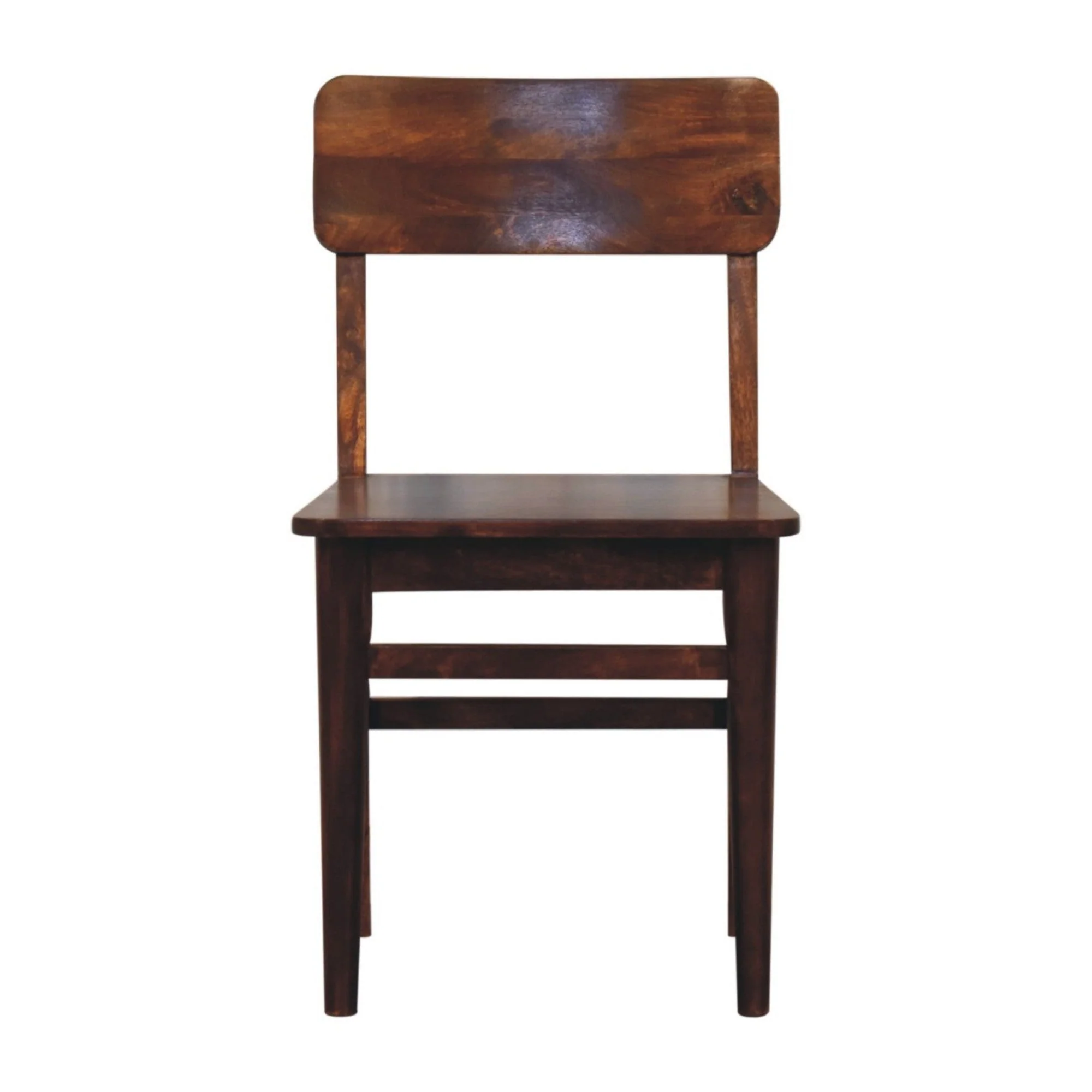 Solid Wood Classic Dining Chair, Chestnut Brown - Image 3