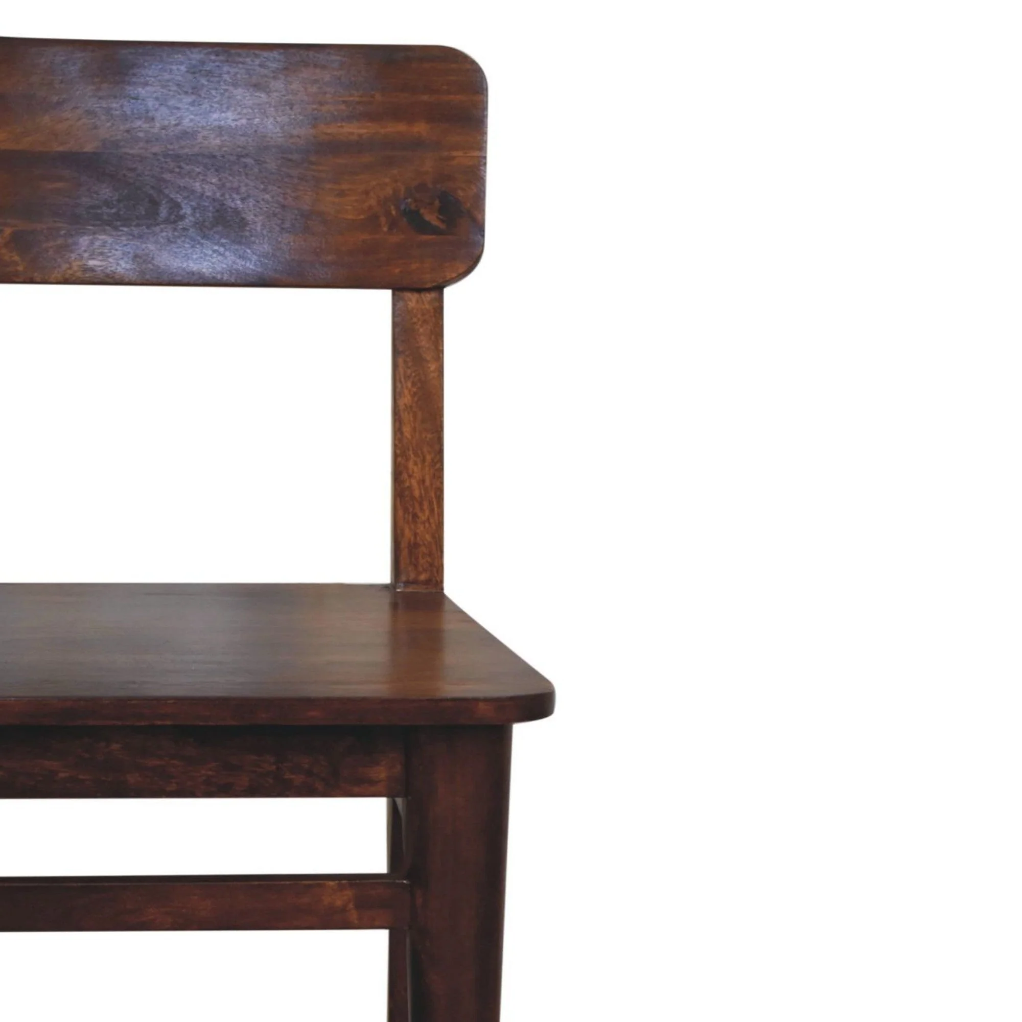 Solid Wood Classic Dining Chair, Chestnut Brown - Image 4