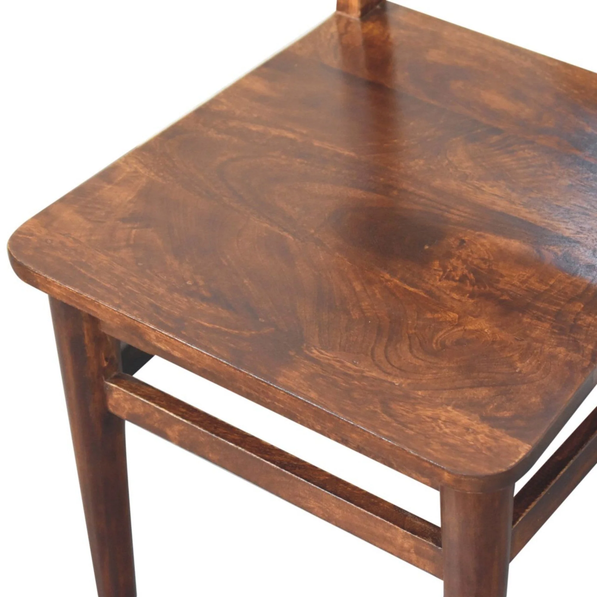 Solid Wood Classic Dining Chair, Chestnut Brown - Image 9