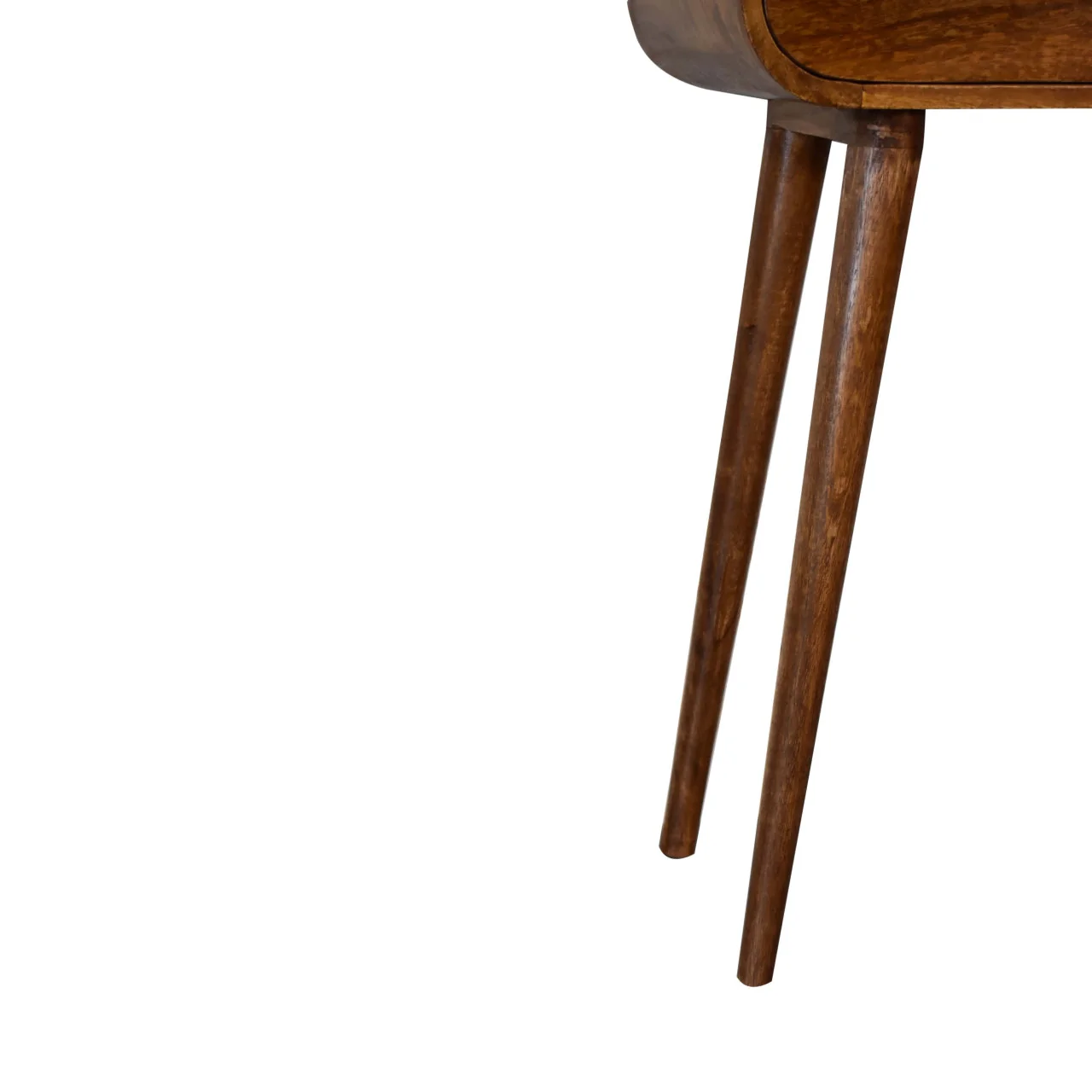 Solid Wood Console, Mini Chestnut with 1 Drawer, Dark Brown - Image 4