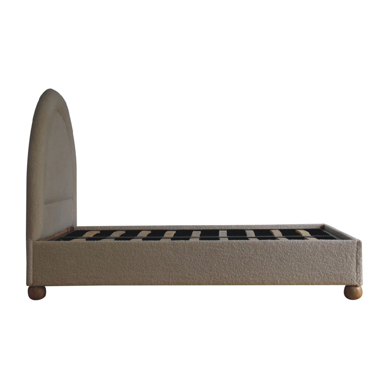 Solid Wood Double Bed Boucle - Image 5