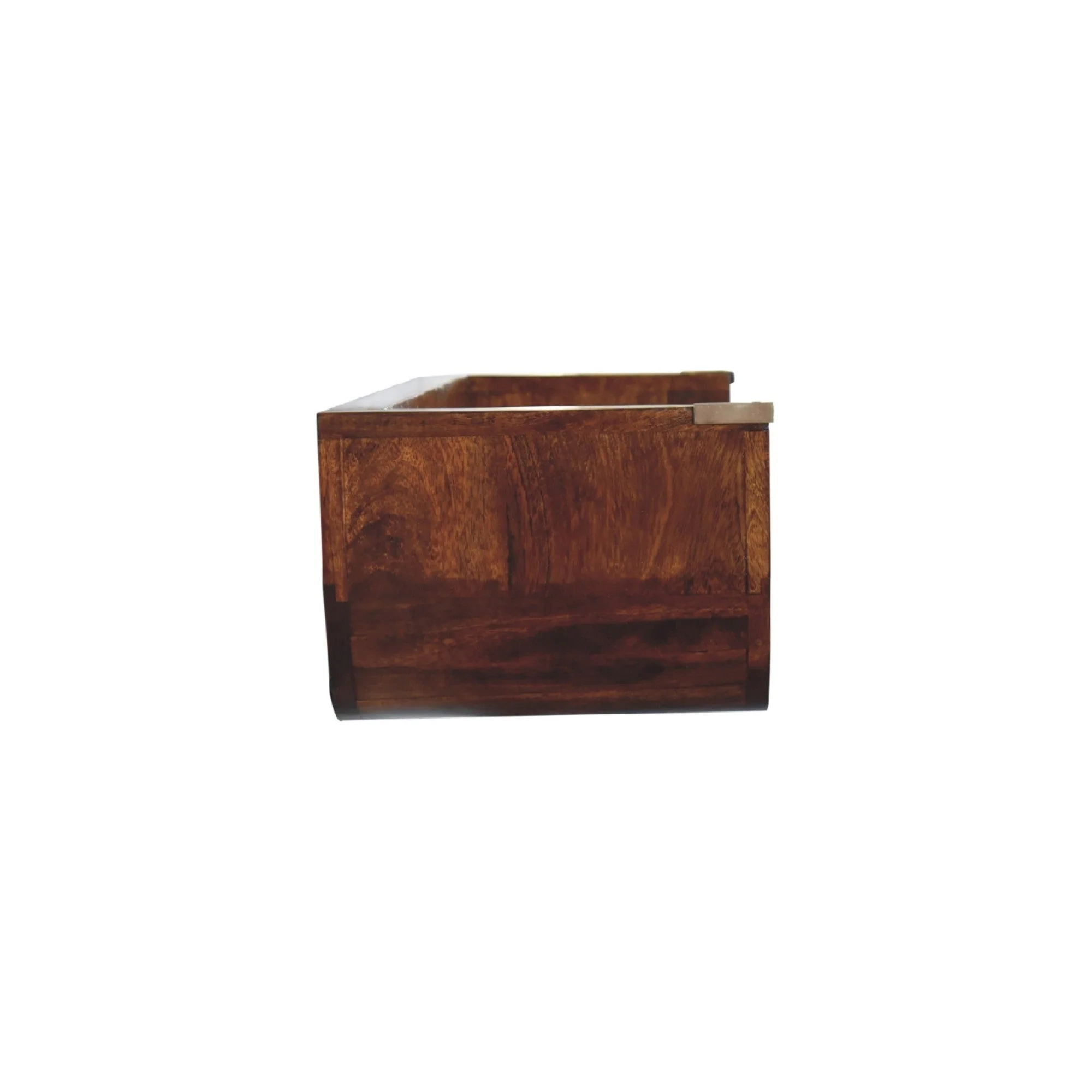 Solid Wood Indira Floating Console Open Slot Dark Brown - Image 4