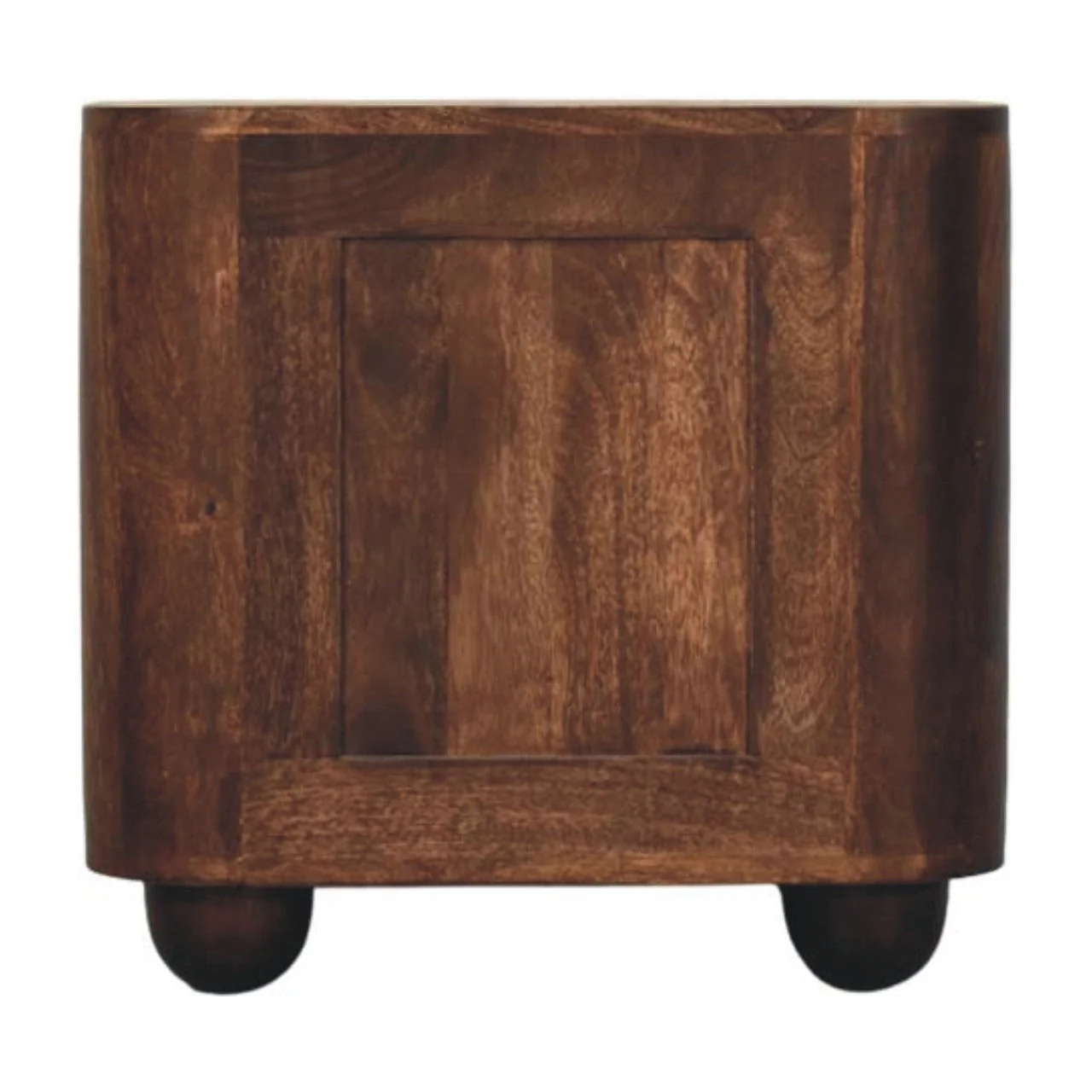 Solid Wood Marlowe Fluted Nightstand, 2 Drawers, Dark Brown - Image 2
