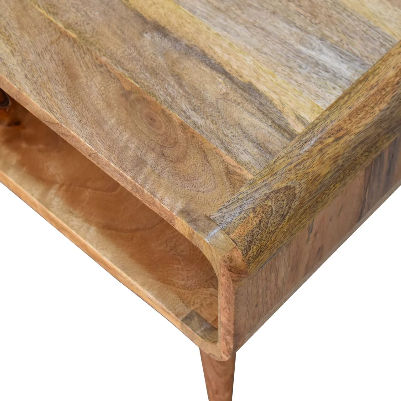 Solid Wood Media Unit, Open Storage, Oak-ish Brown - Image 2