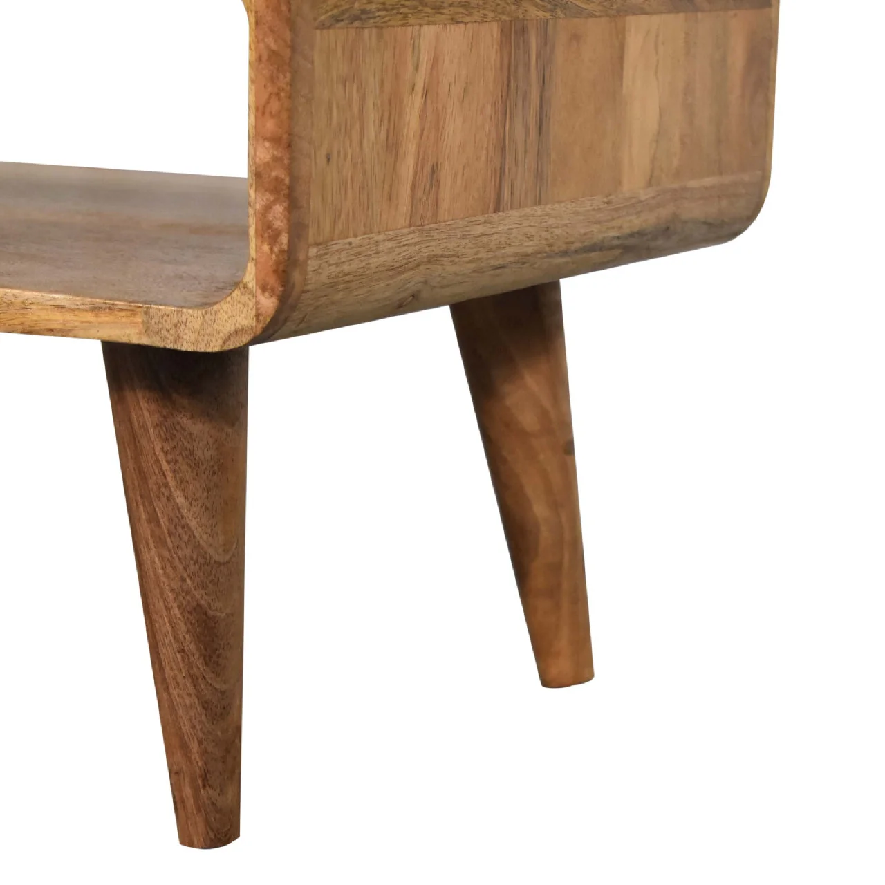 Solid Wood Media Unit, Open Storage, Oak-ish Brown - Image 5
