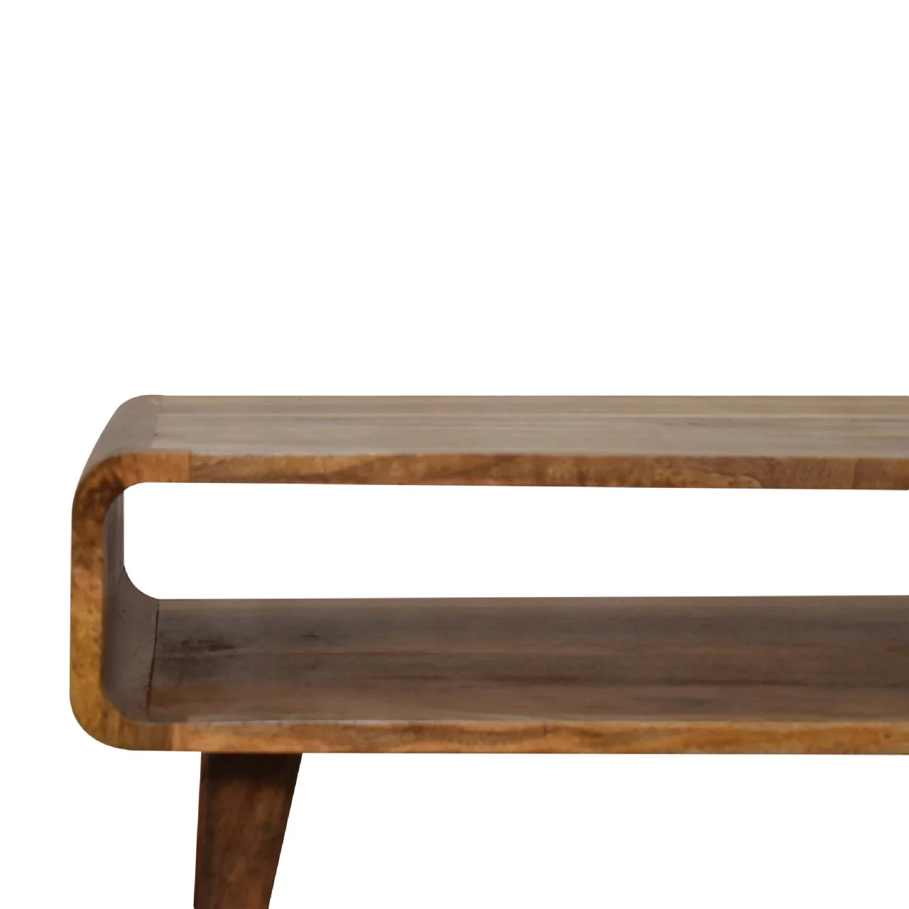 Solid Wood Media Unit, Open Storage, Oak-ish Brown - Image 7