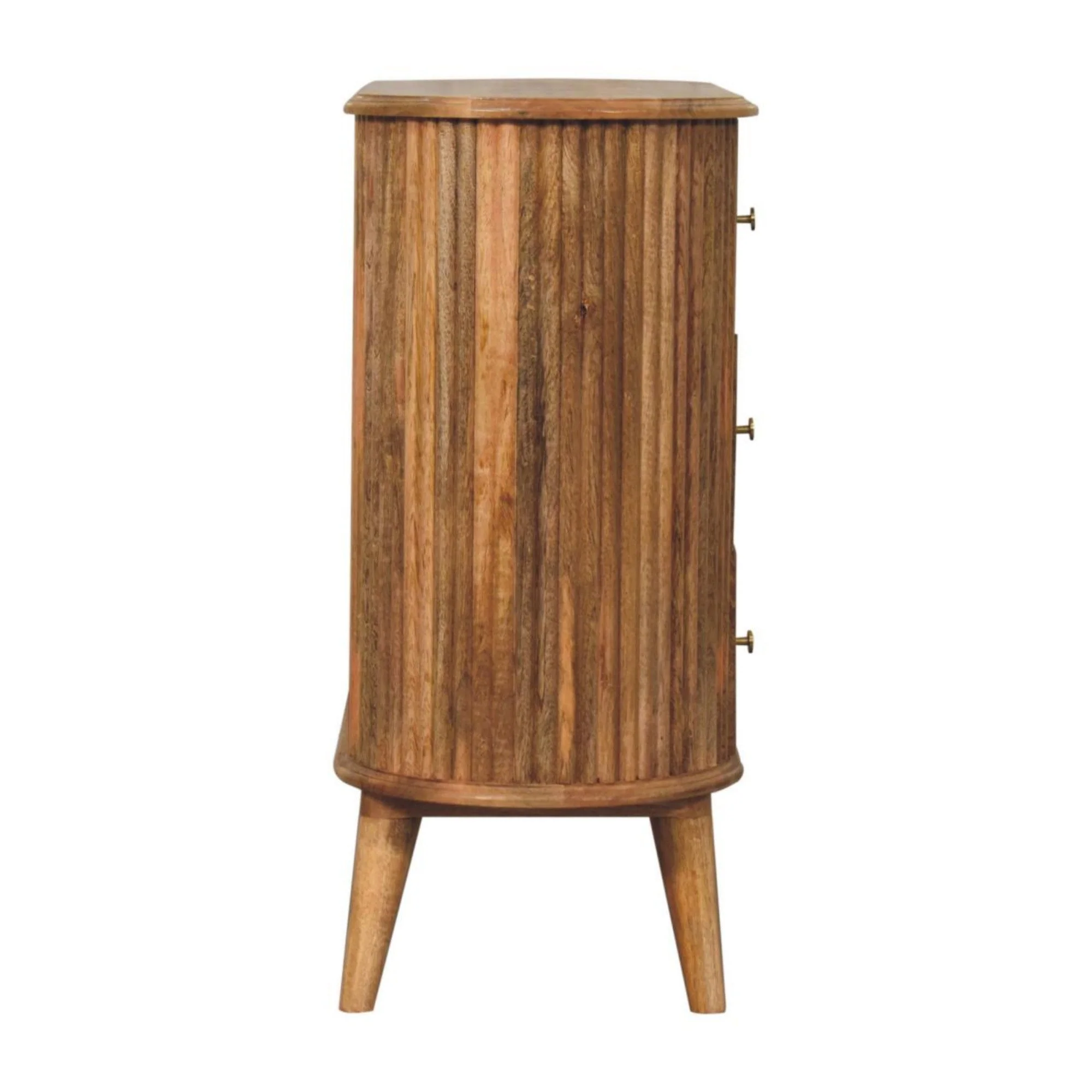 Solid Wood Soba Nordic Chest 3 Drawers Nordic Legs, Brown - Image 3