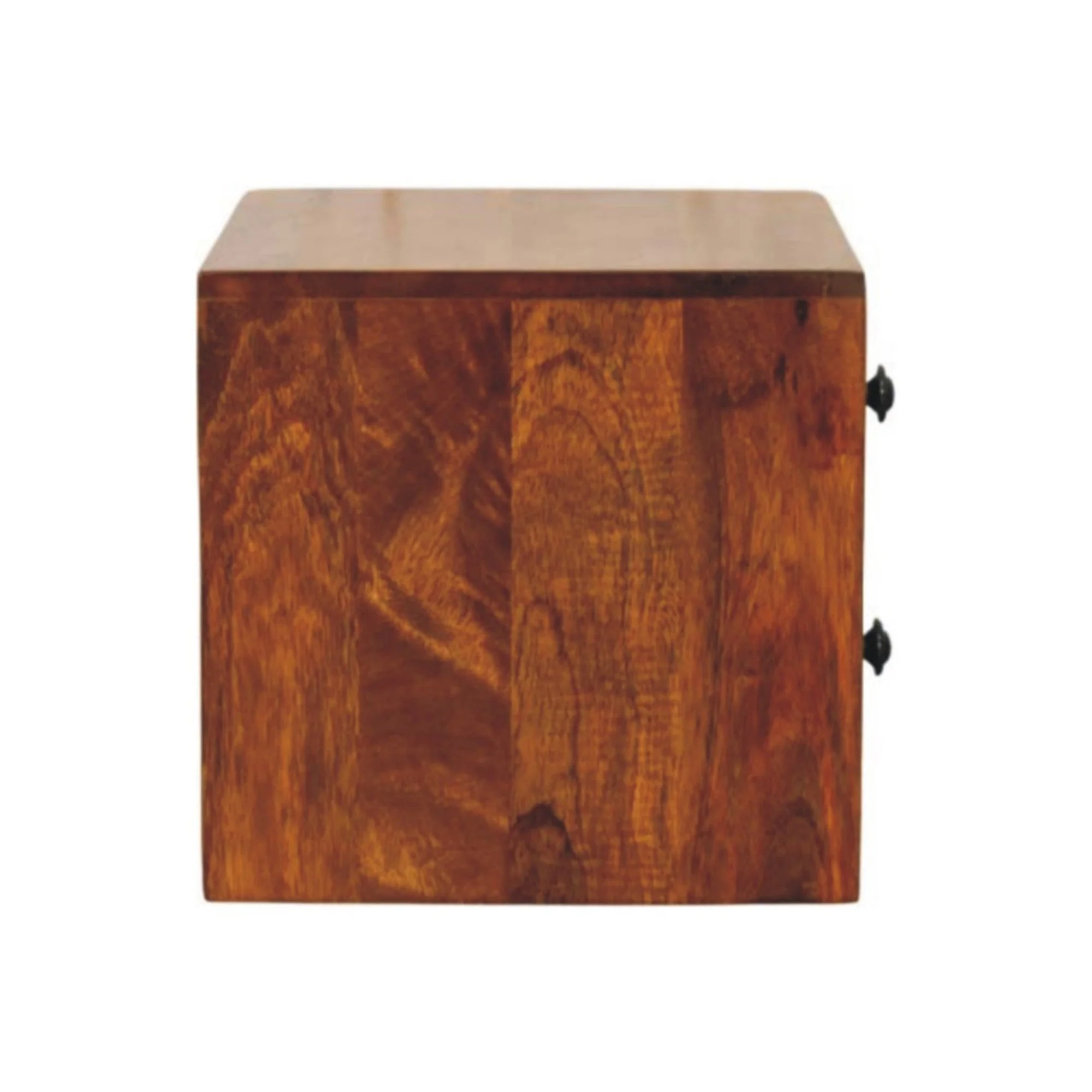 Solid Wood Solis Wall Mounted Nightstand with 2 Drawers, Dark Brown - Image 6