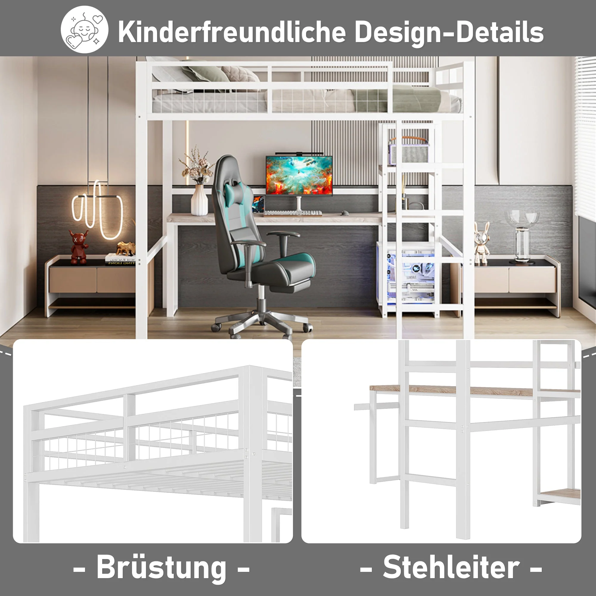 Single pink bed with storage - Image 12