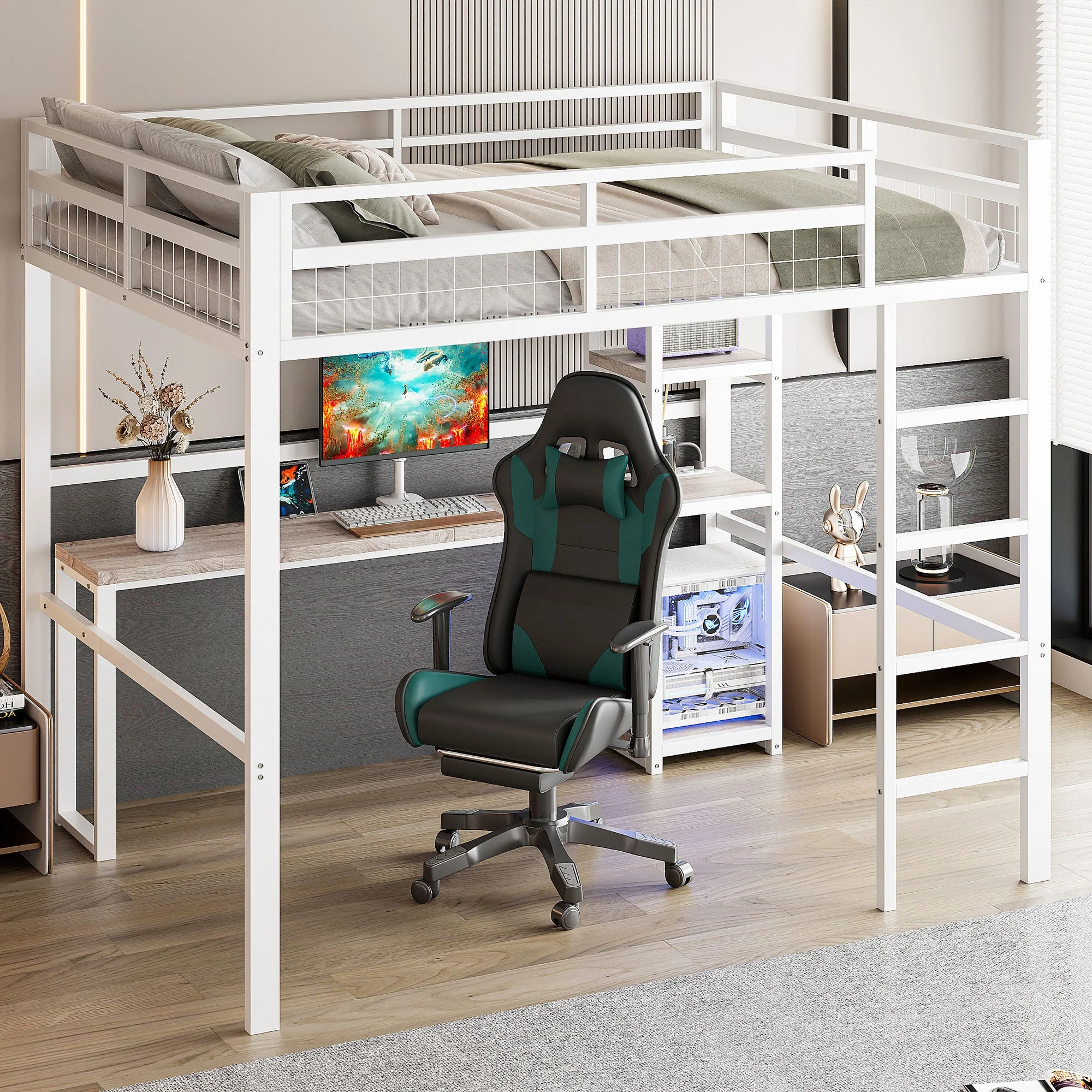 Single pink bed with storage - Image 13