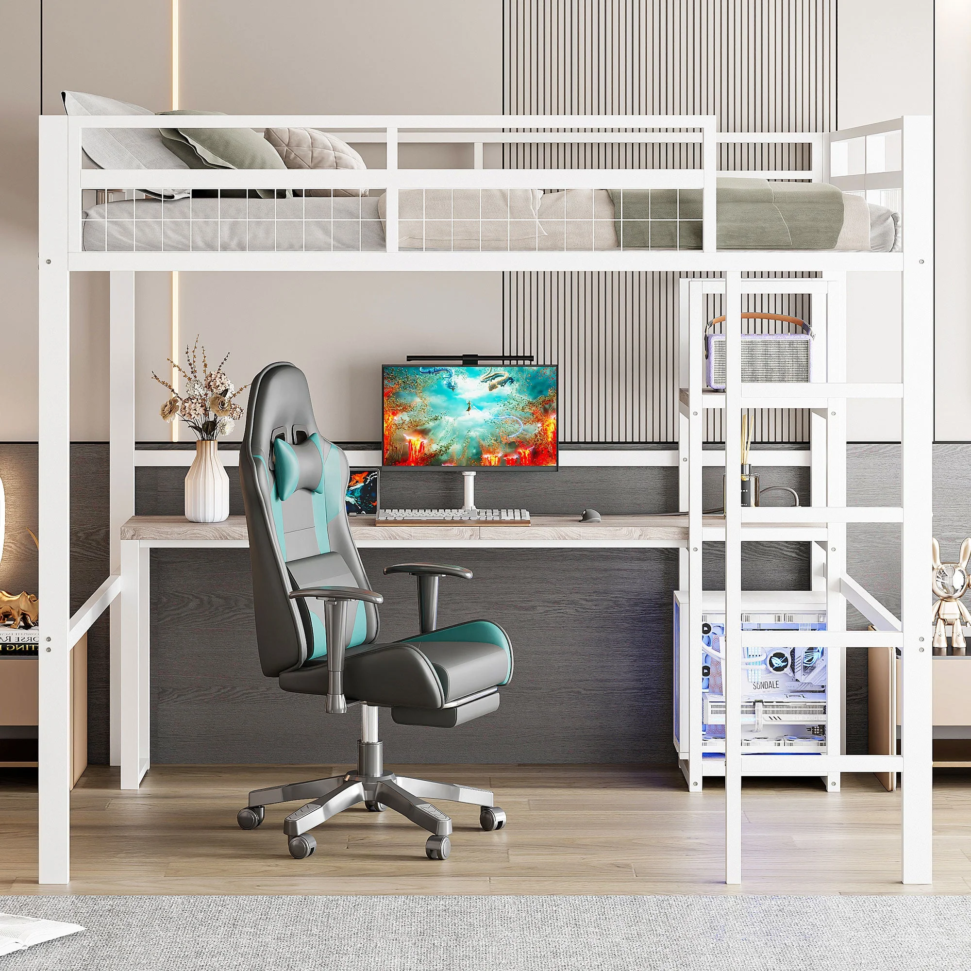 Single pink bed with storage - Image 15