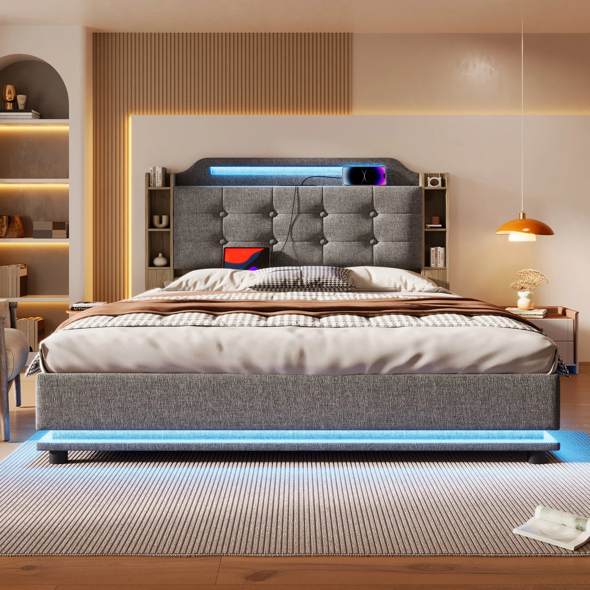 Single pink bed with storage - Image 65