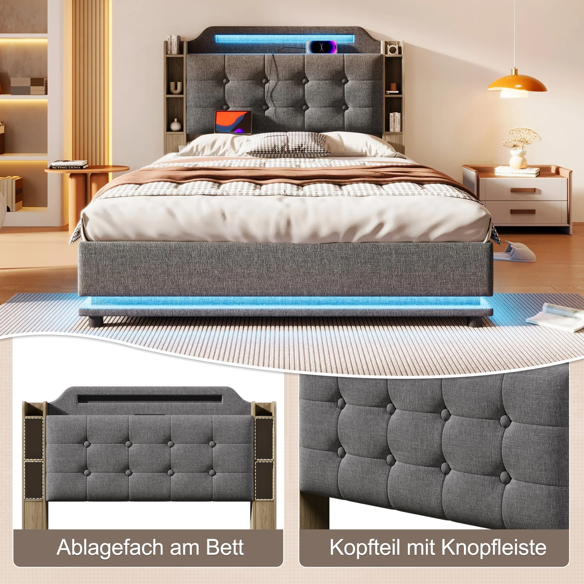 Single pink bed with storage - Image 67