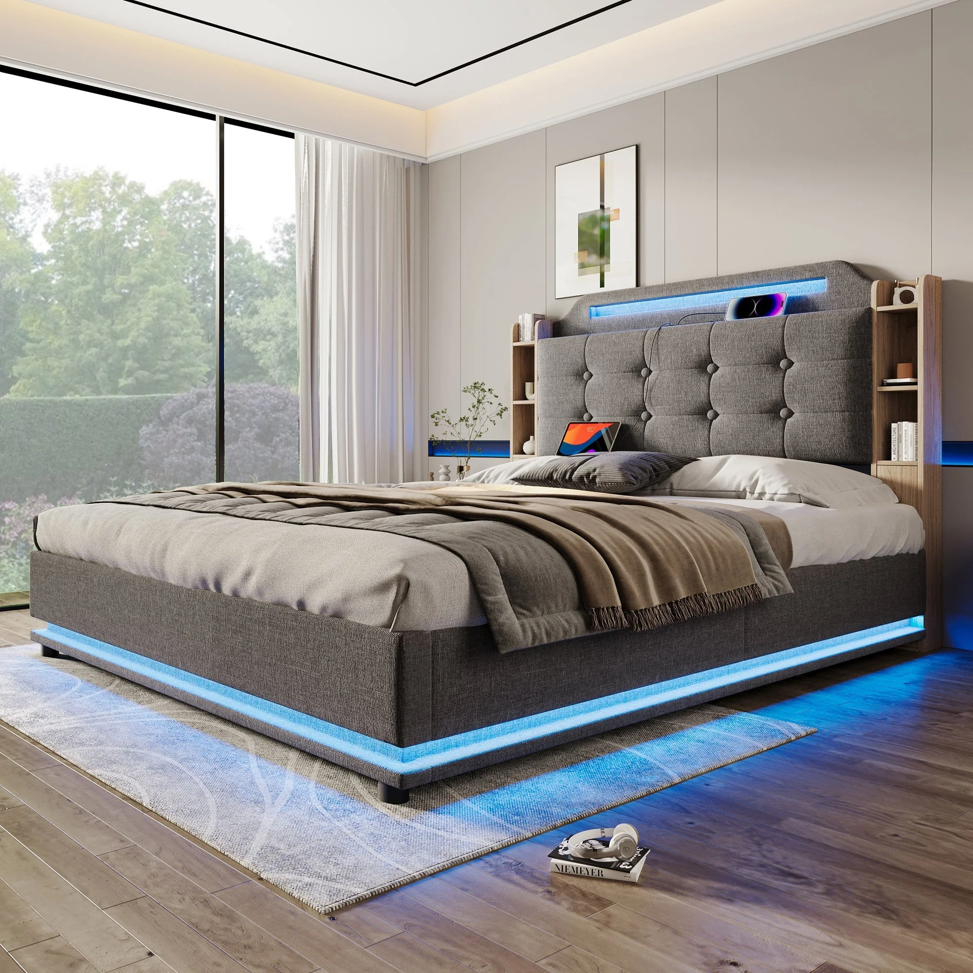Single pink bed with storage - Image 71