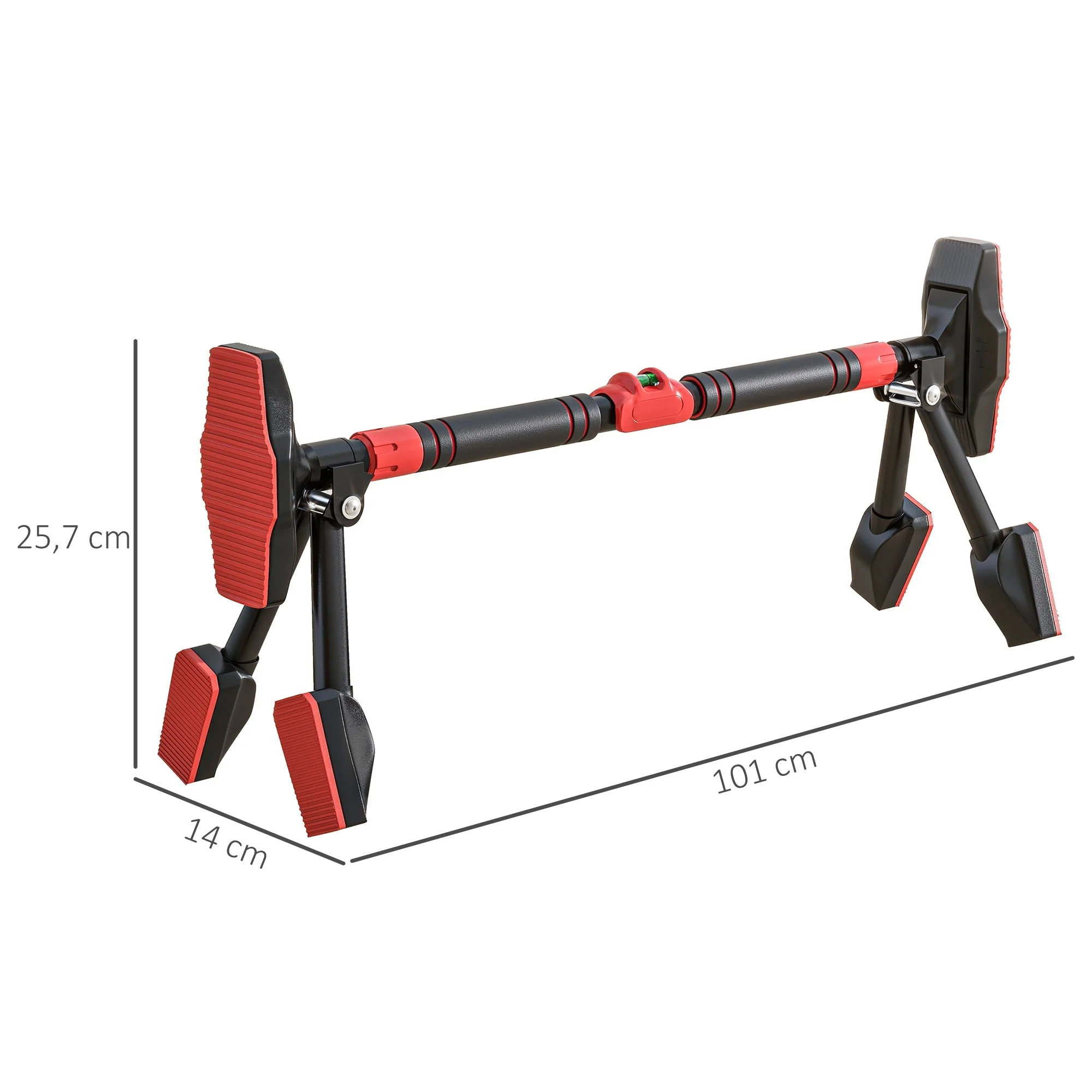 SPORTNOW pull-up bar adjustable for door frames, 225 kg load, black - Image 3