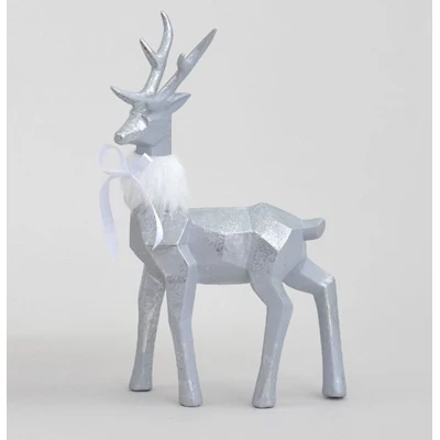 Standing Reindeer Silver 34cm