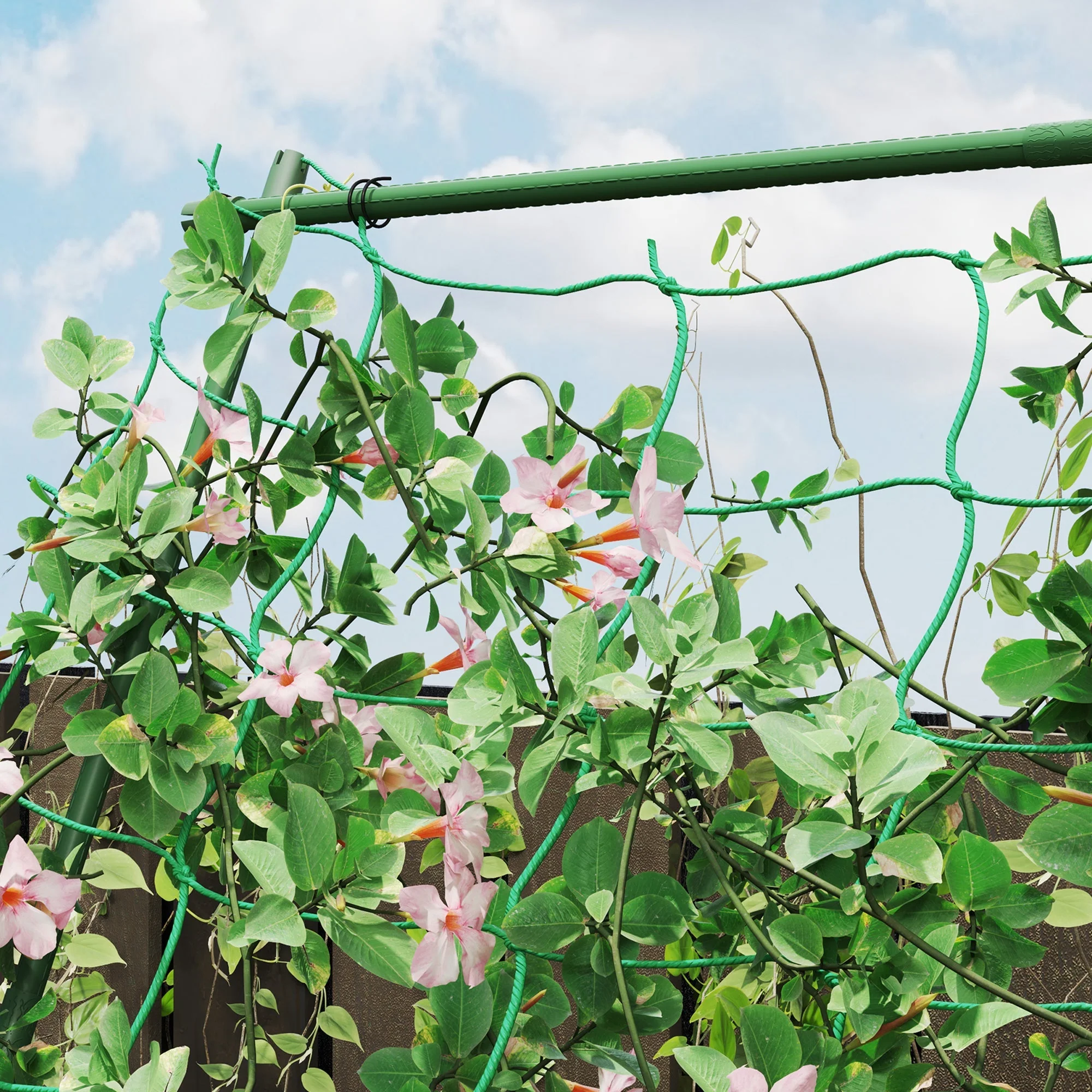 Steel Trellis A-Frame Climbing Aid 101x133x227cm Rustproof Green - Image 7