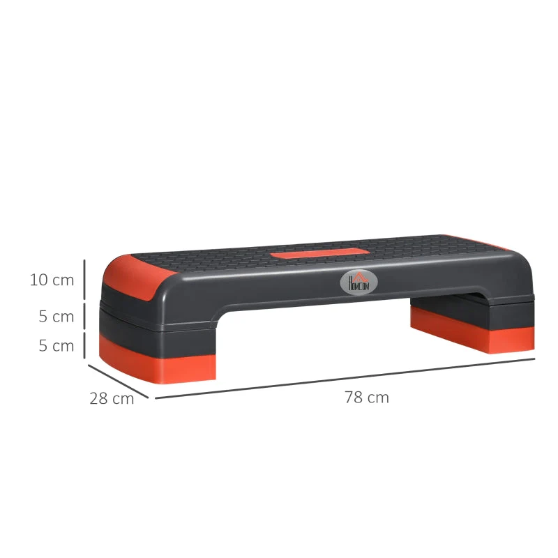 Stepper, Height-Adjustable Aerobic, Red + Black - Image 3