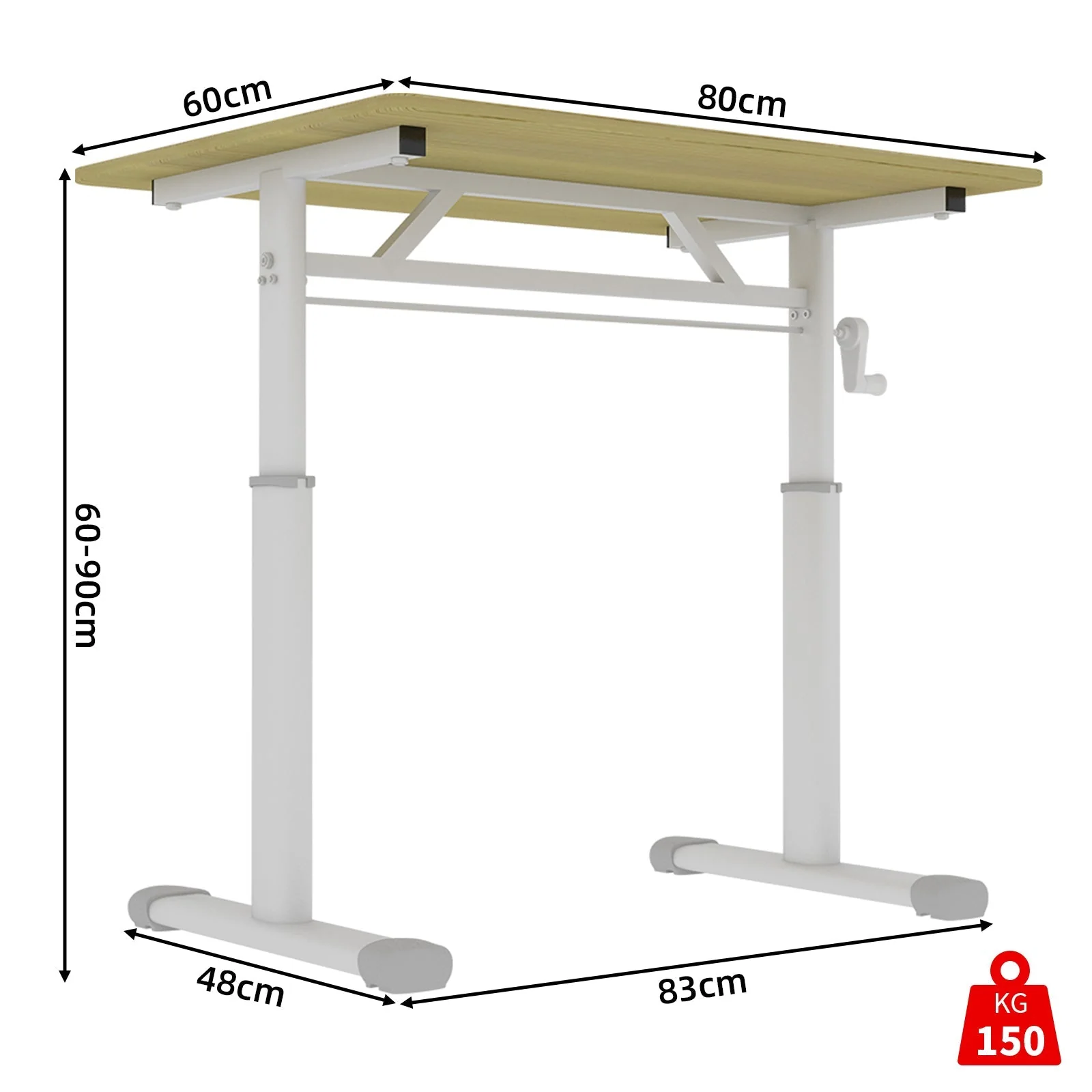 Study Desk Adjustable Height Multi-Purpose Compact - Image 9