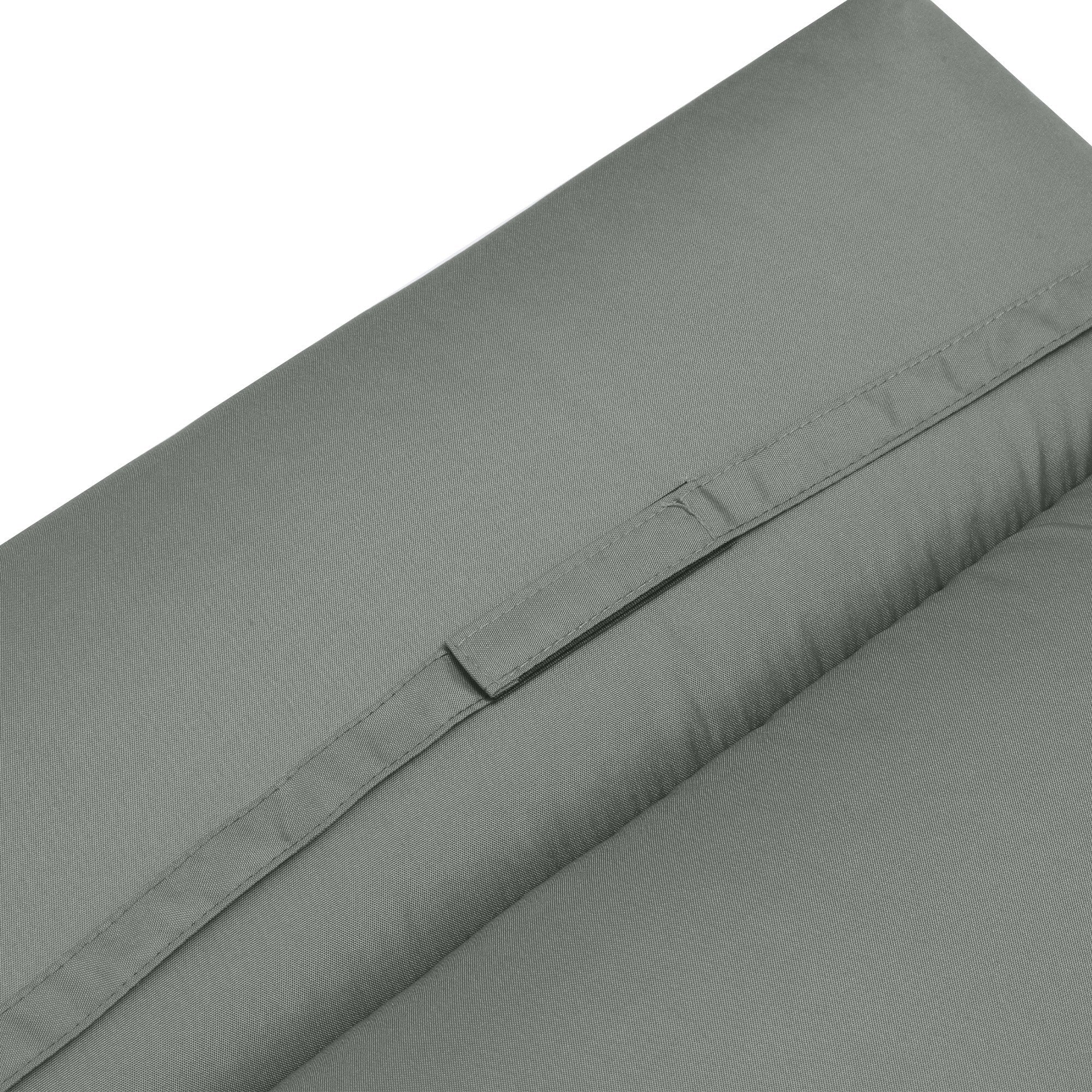 Sun Lounger Cushion 196x55x8 cm Polyester Dark Grey - Image 7