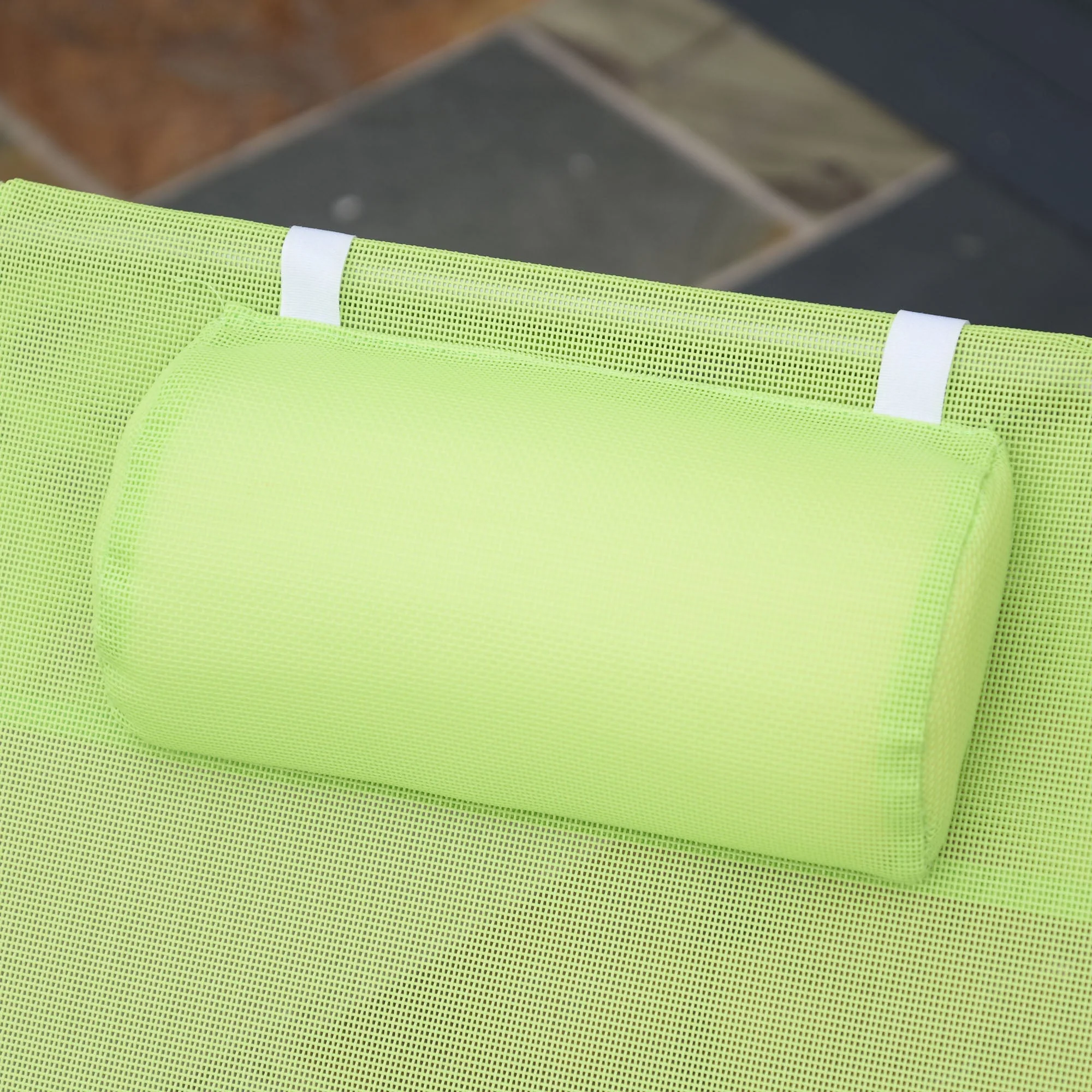 Sun Lounger, Foldable Two-legged for Garden & Balcony, 4 Colours - Image 8