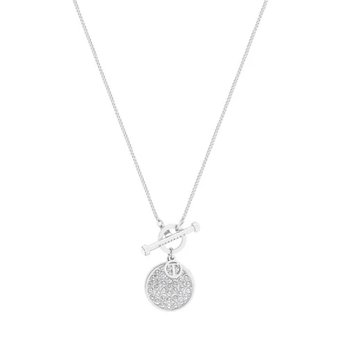 T-Bar Pendant Silver Pave Set