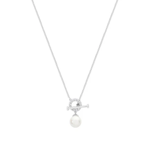 T-Bar Pendant Silver Pearl