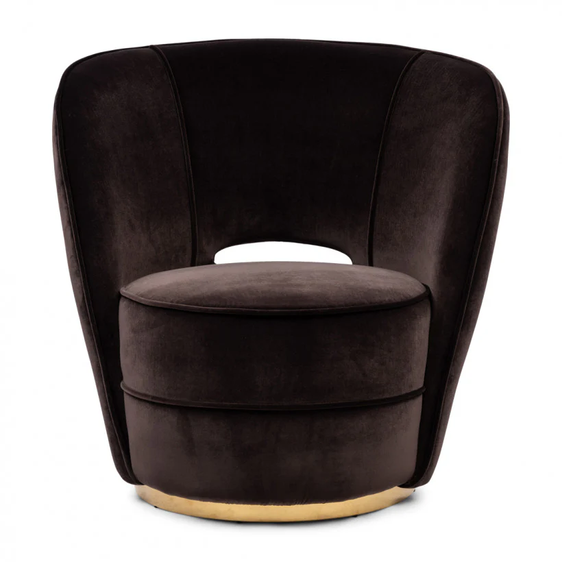 Taylor Lobby Armchair, mohet, aubergine