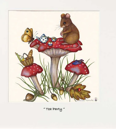 Tea Party Mouse 6x6 BN
