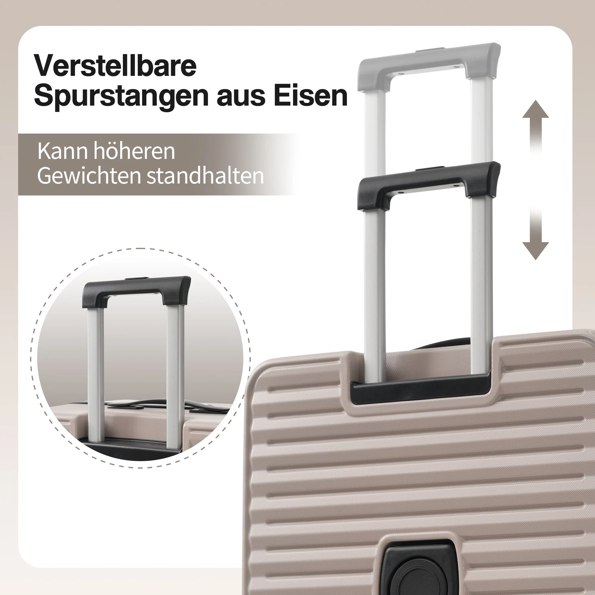 Three-Piece Luggage Set - Front-Opening Design, Cup Holders, TSA Lock, 360° Wheels, ABS - Image 5