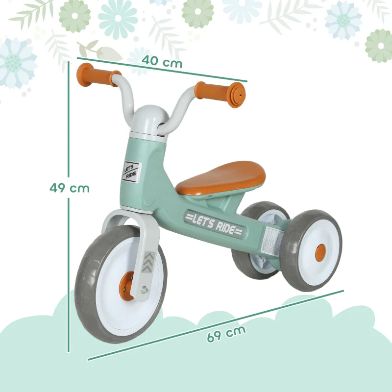 Toddler Balance Bike with 3 Silent Wheels for 12-36 Months Boys and Girls, Green - Image 3