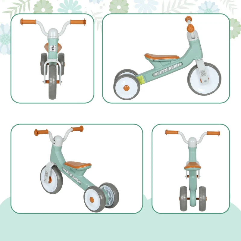 Toddler Balance Bike with 3 Silent Wheels for 12-36 Months Boys and Girls, Green - Image 7