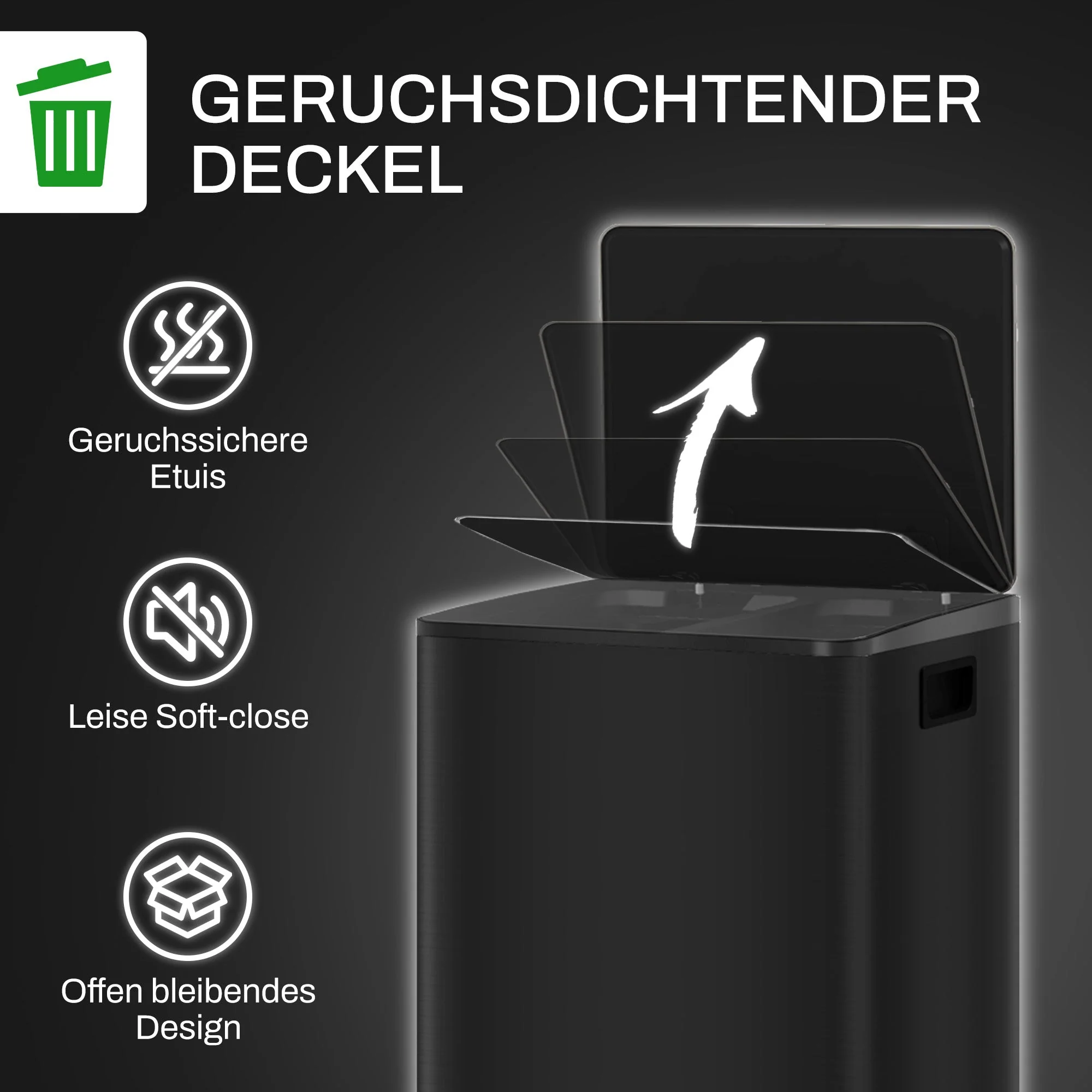 Trash Can 2x25L Pedal Bin, Dual, Stainless Steel - Image 6