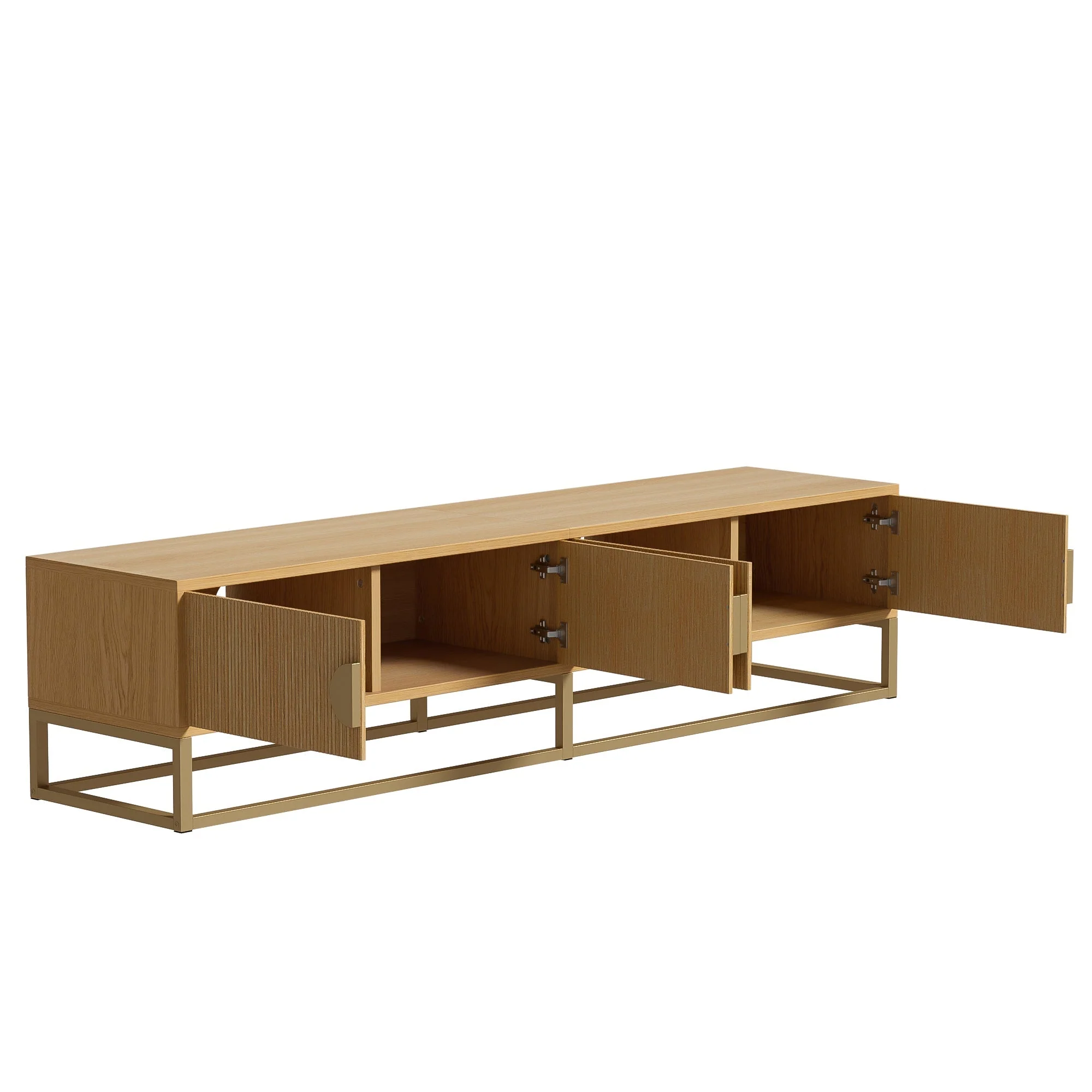 TV Cabinet 180 cm, Wood Grain Finish - Image 5