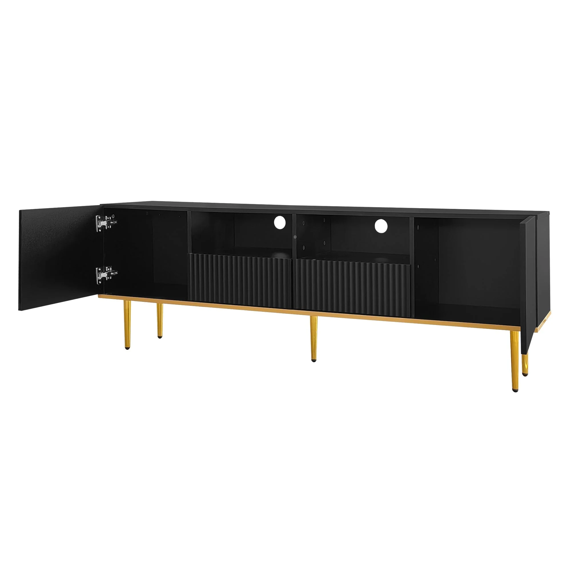 TV Cabinet, Modern with Golden Feet and Edge - Image 10