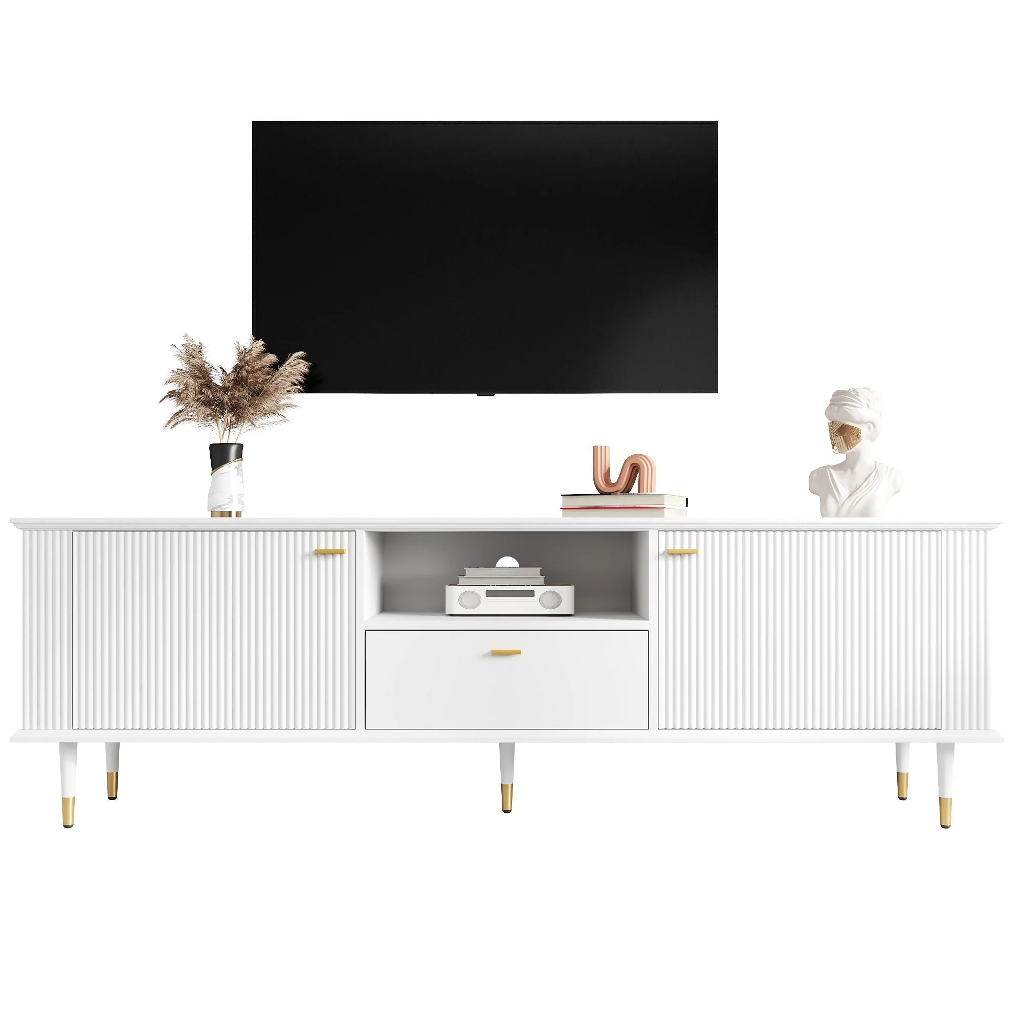 TV Stand with Storage and Cable Management - Image 2