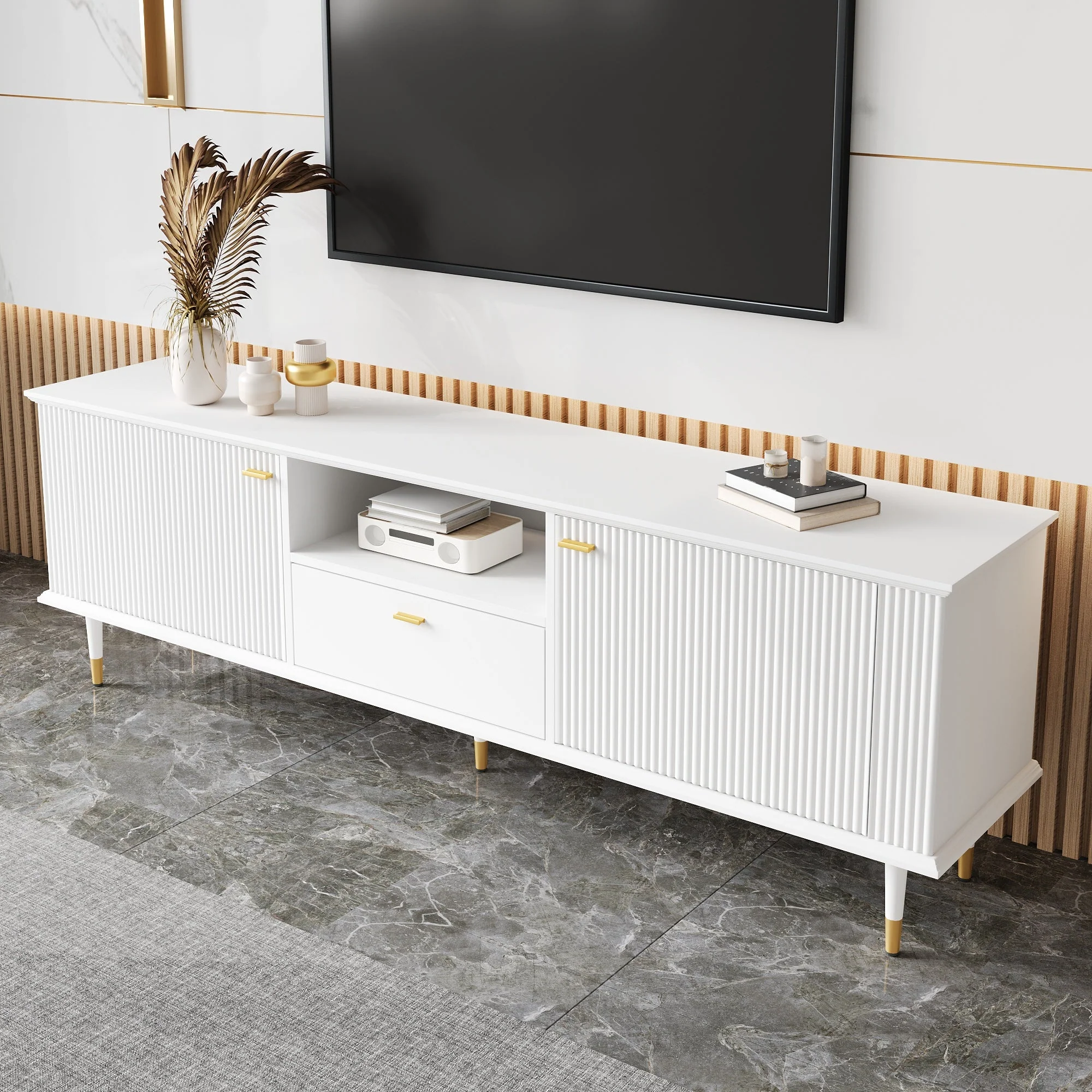 TV Stand with Storage and Cable Management - Image 6