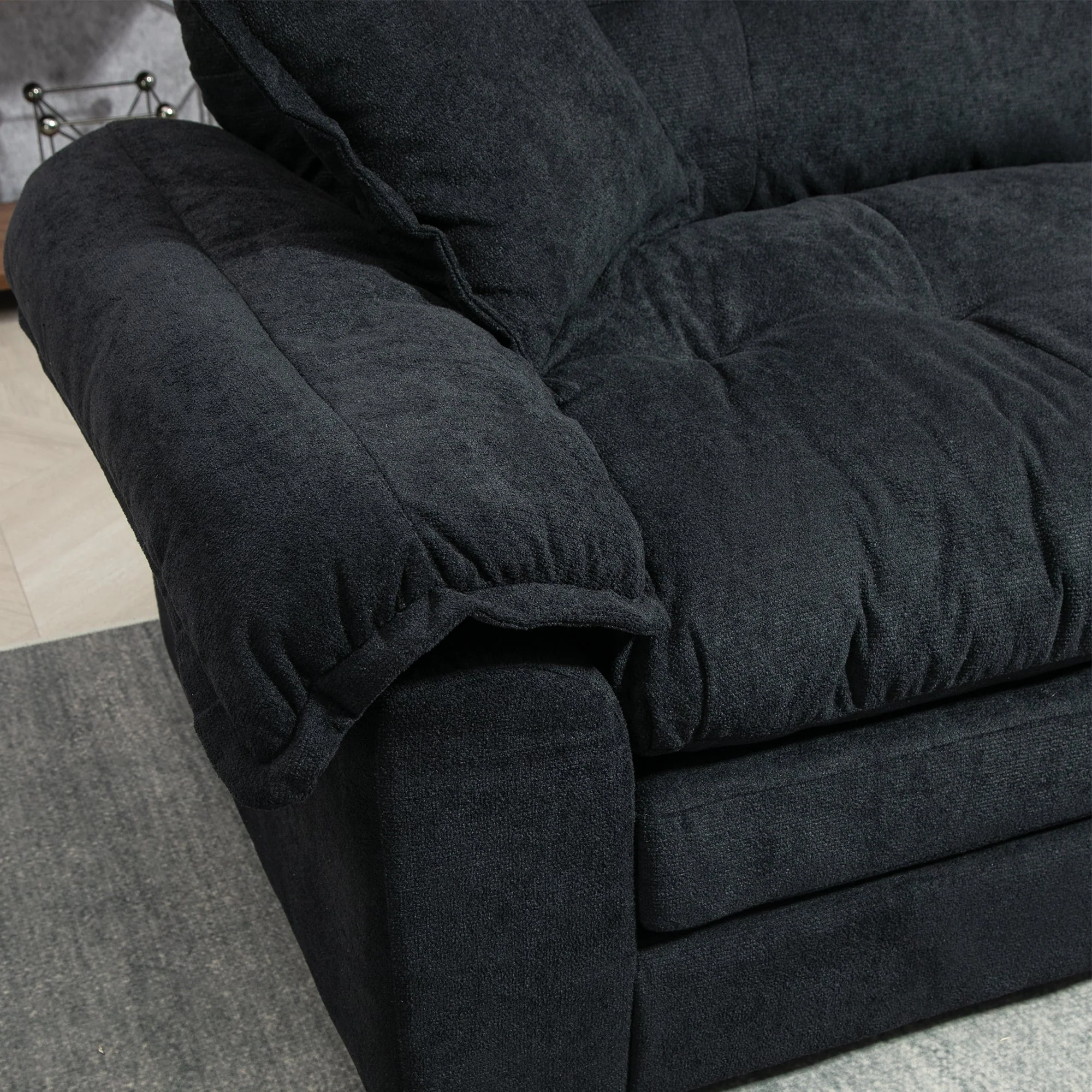 Two-Seater Sofa with Double Layer Cushions and Pocket Springs, 213 cm Chenille - Image 10