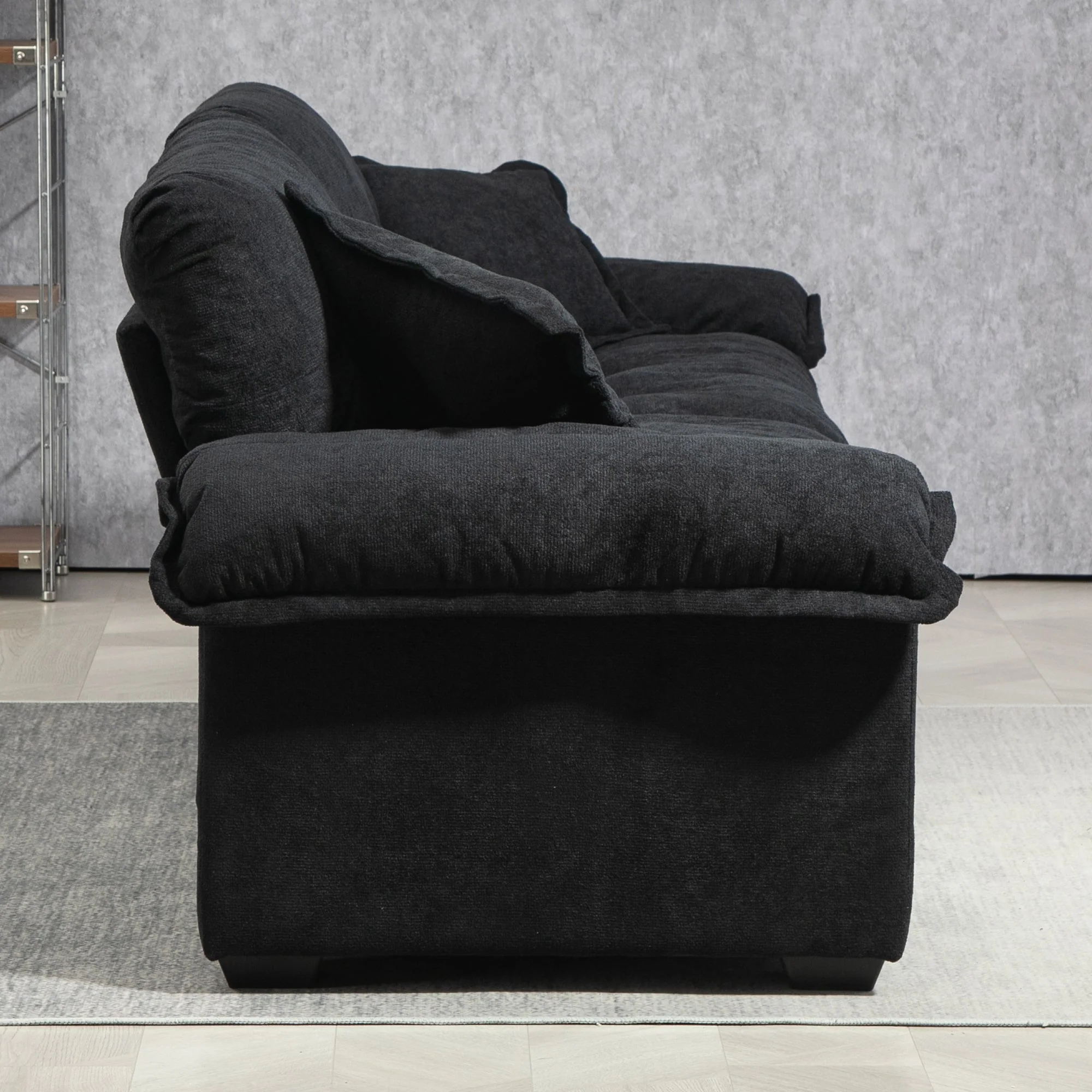 Two-Seater Sofa with Double Layer Cushions and Pocket Springs, 213 cm Chenille - Image 4