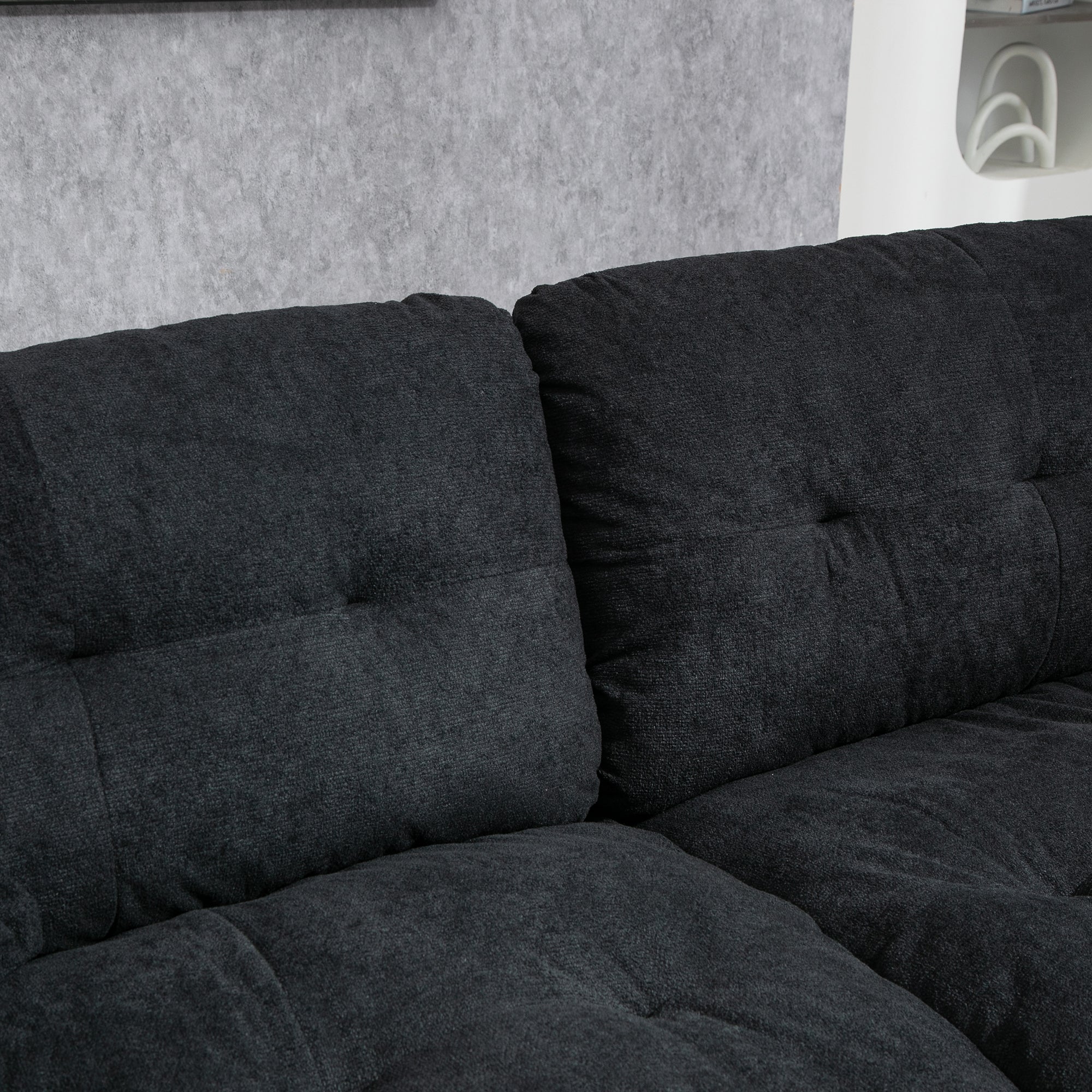 Two-Seater Sofa with Double Layer Cushions and Pocket Springs, 213 cm Chenille - Image 8