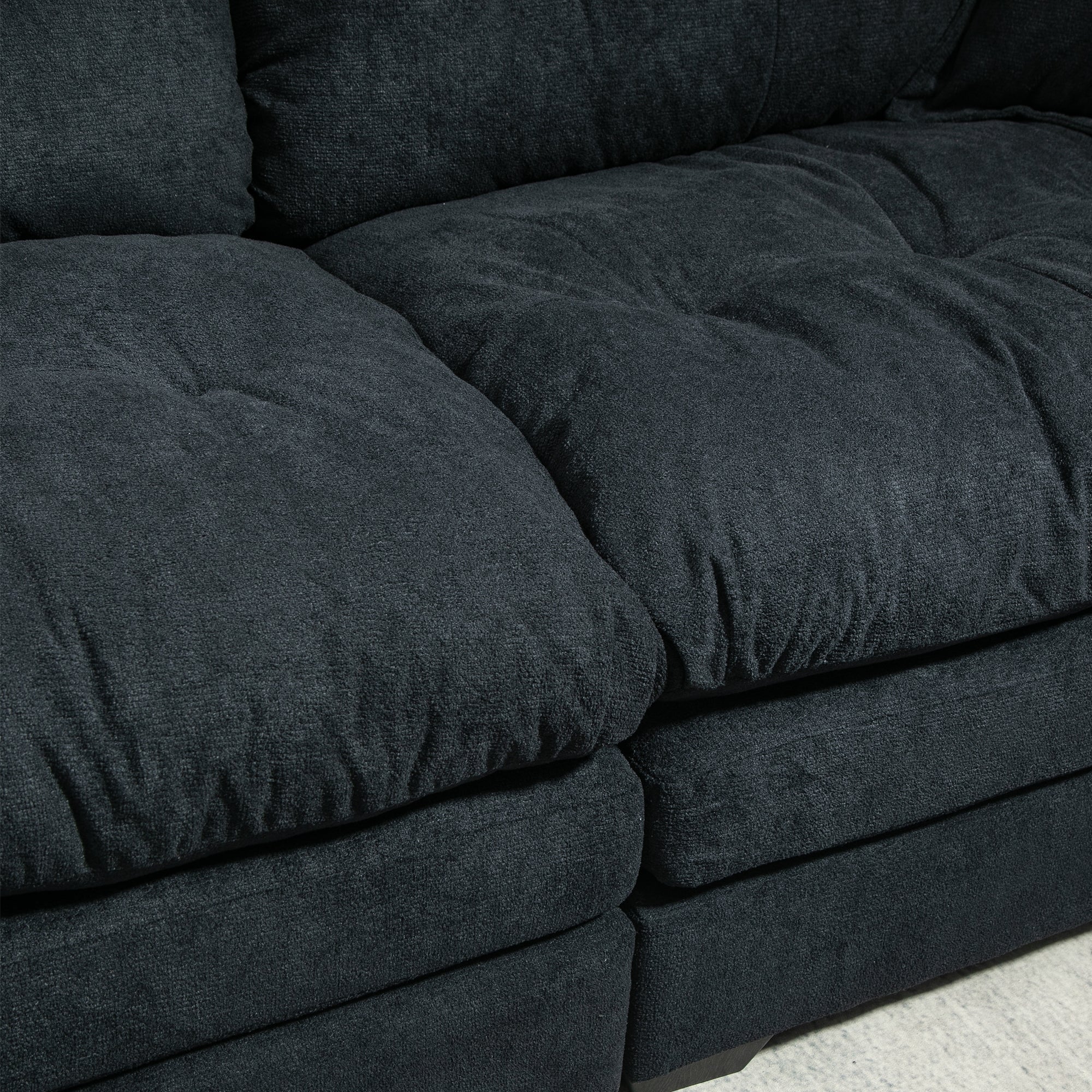 Two-Seater Sofa with Double Layer Cushions and Pocket Springs, 213 cm Chenille - Image 9